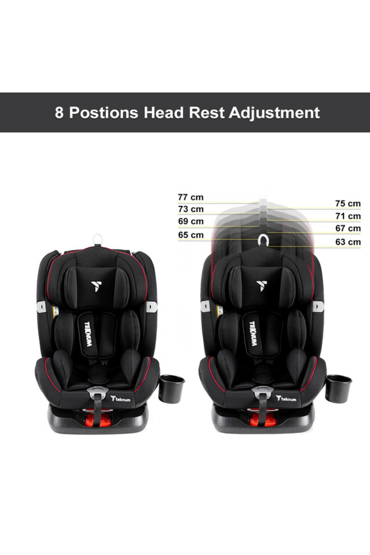 TEKNUM-Teknum Evolve 360 Car Seat (0 - 12yrs) with Sunveno Fashion Diaper Bag - Black 3