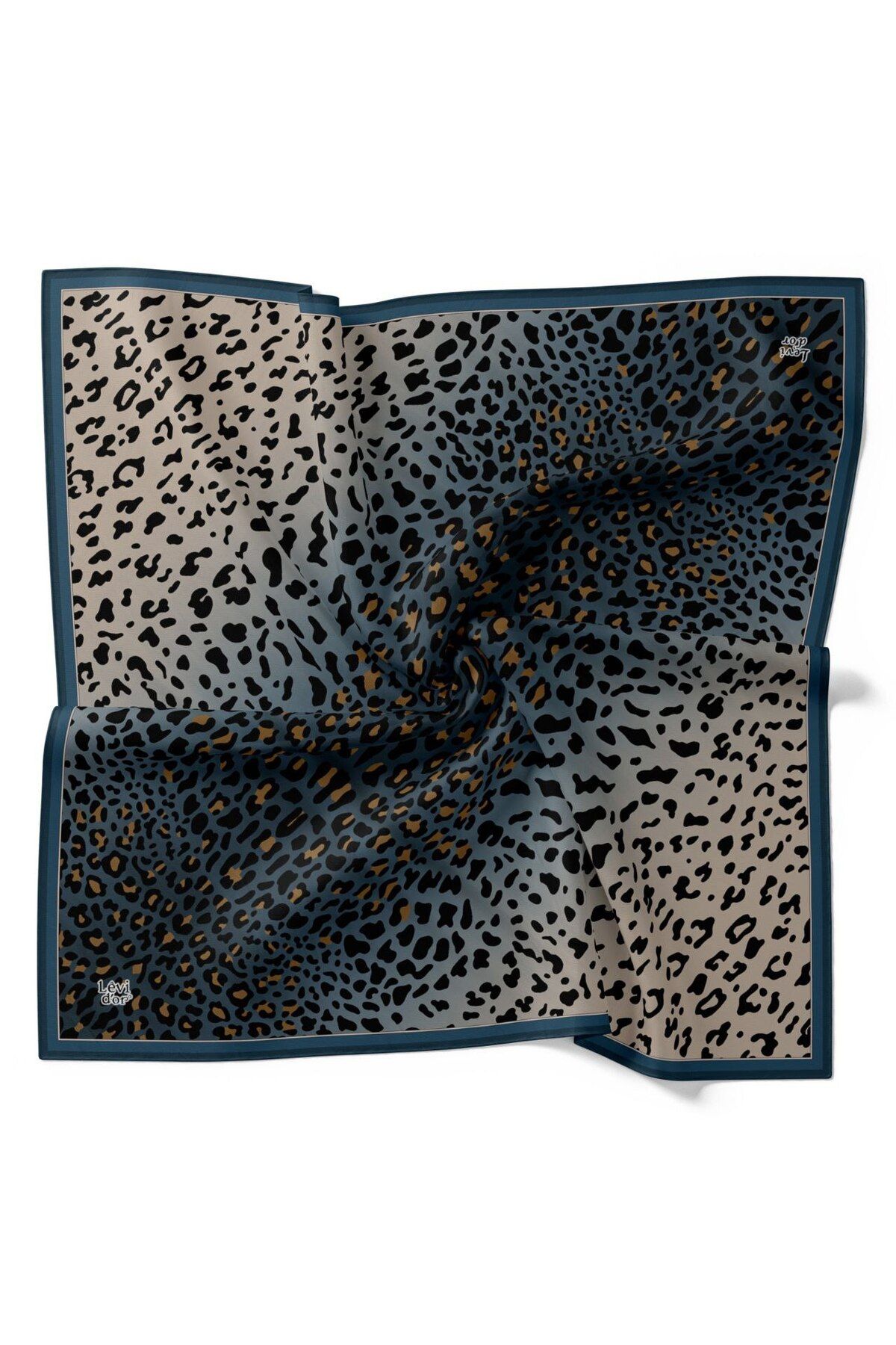 Levidor-Leopard Pattern Sparkling Crystal Scarf 1