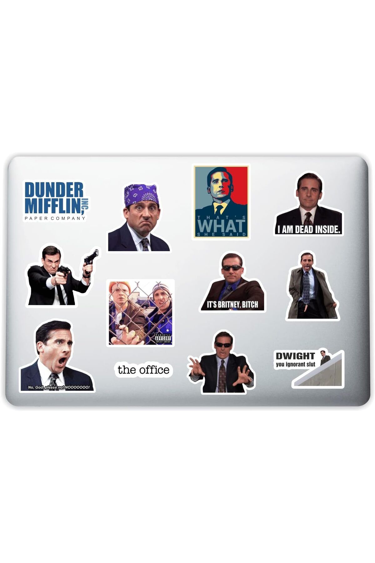 STOREMAX nffashopm Aksesuar The Office Tasarımlı Dekoratif Laptop Notebook Tablet Telefon Sticker Set 010 s