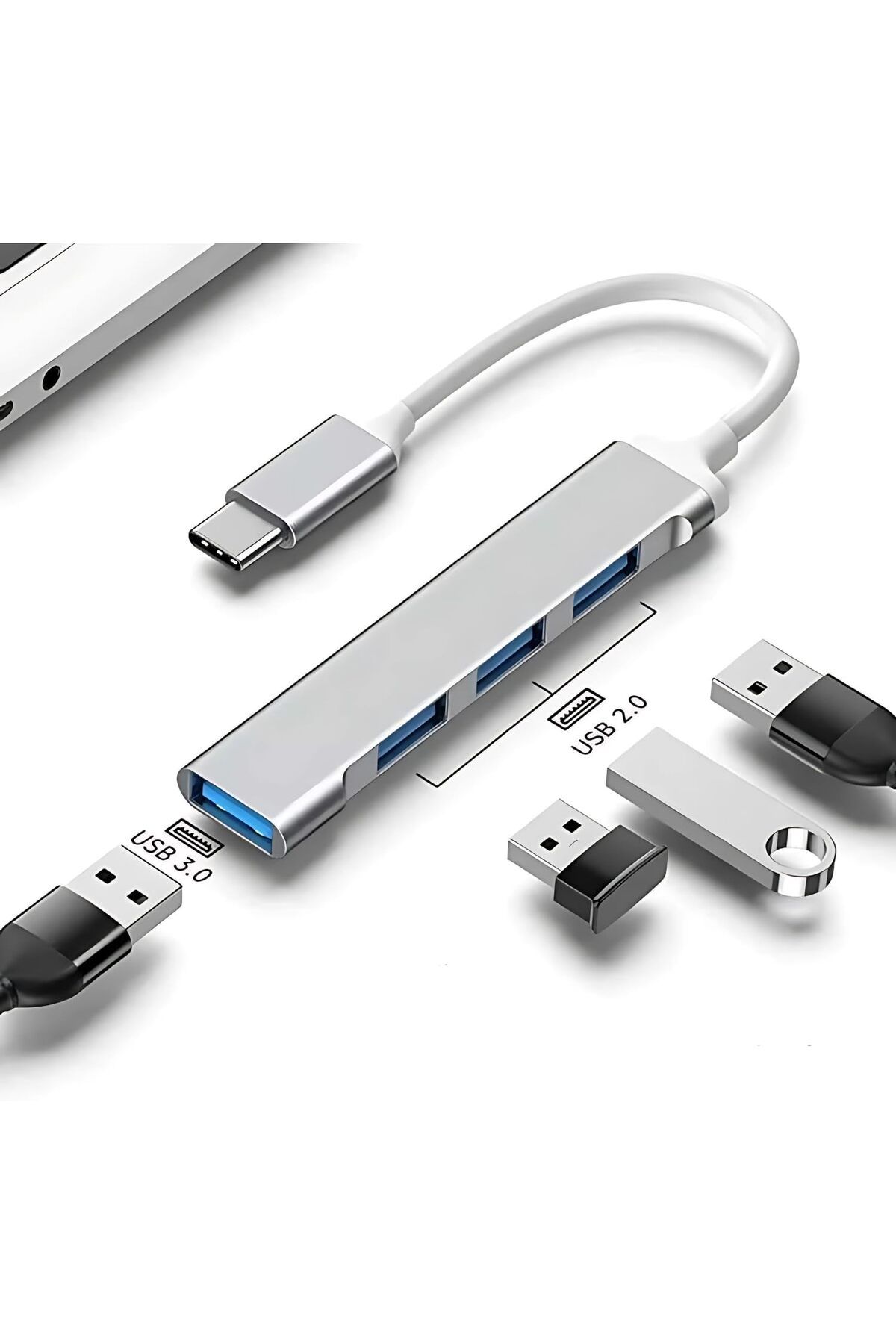 STOREMAX srhtDS Type C To USB 3.0 Çoklayıcı 4 Adet Port Otg Çoğaltıcı Adaptörü - USB C to USB 3.0 -