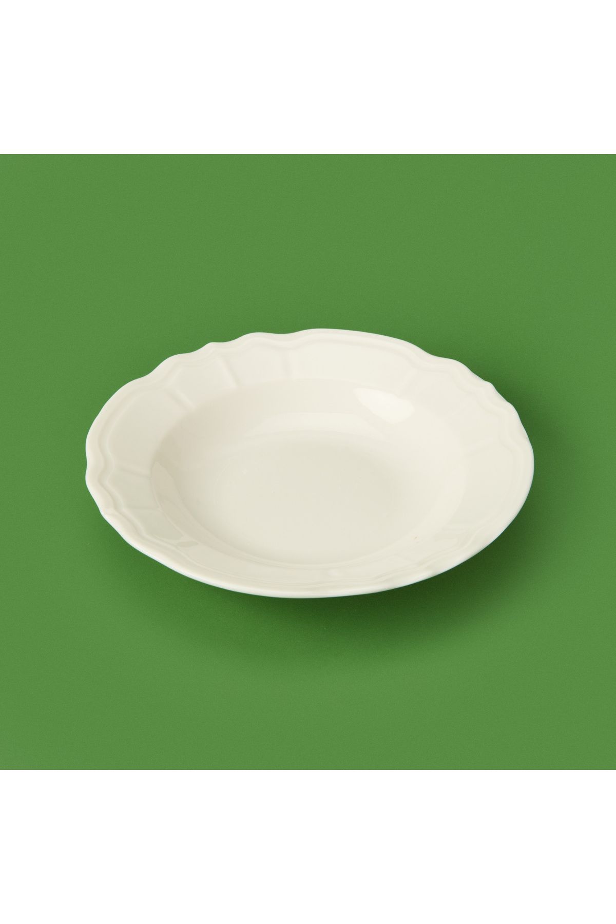 Tulü Porselen-Tulu Porcelain Dinner Plate - Cream - 21 cm 1