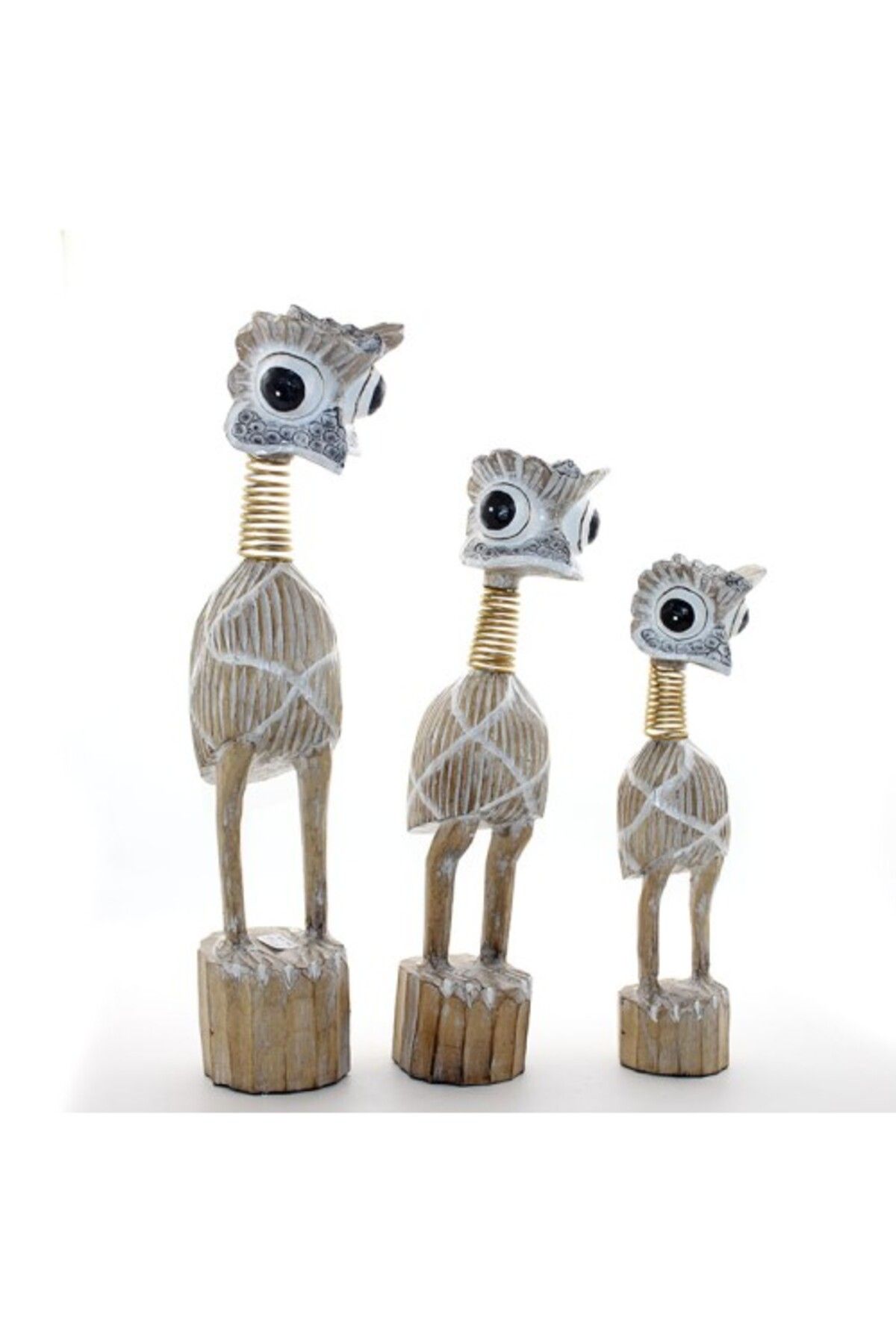 Mu Art Ahşap Ahşap 3'Lü Emu Kuşu Seti