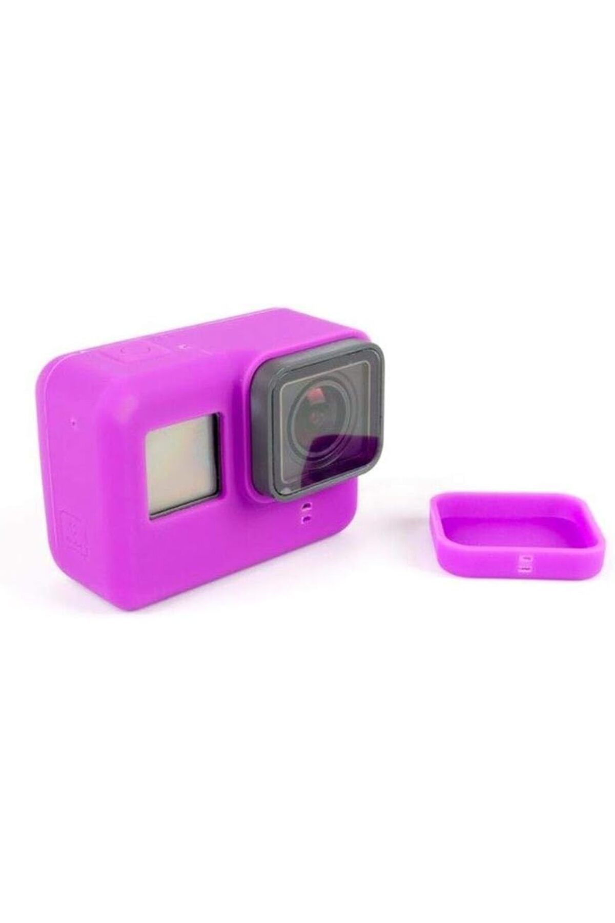 STOREMAX GoPro Hero 5 Uyumlu Silikon Lens ve Koruyucu Kılıf Mor 1051353