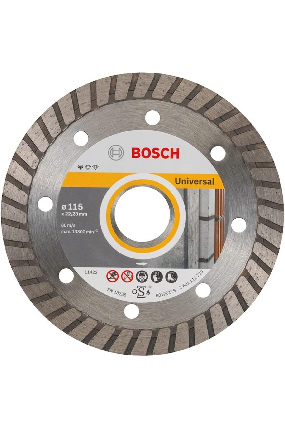 STOREMAX ysstorex Standard Seri Genel Yapı Malzemeleri İçin Turbo Segmanlı Elmas Kesme Diski 115 mm, Gri