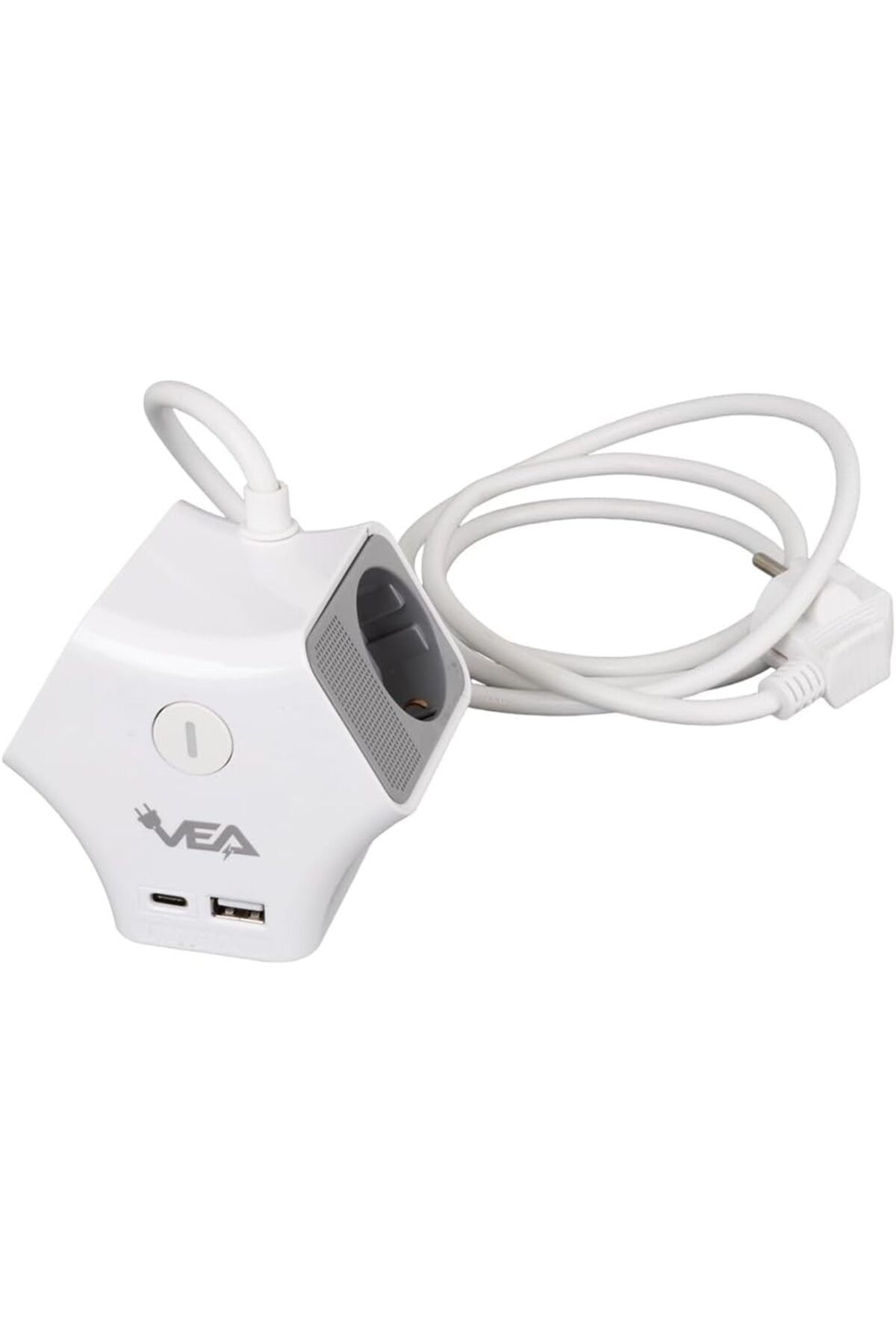 STOREMAX jvnnastore LED 3'lü Grup Priz Usb + Type-C Girişli Aç-Kapa Anahtarlı Akım Korumalı Çocuk Koru