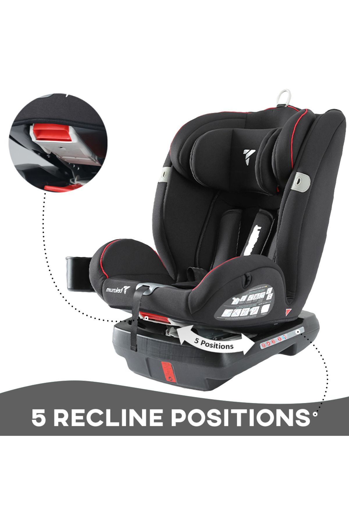 TEKNUM-Teknum Evolve 360 Car Seat 0 - 12yrs Black 7