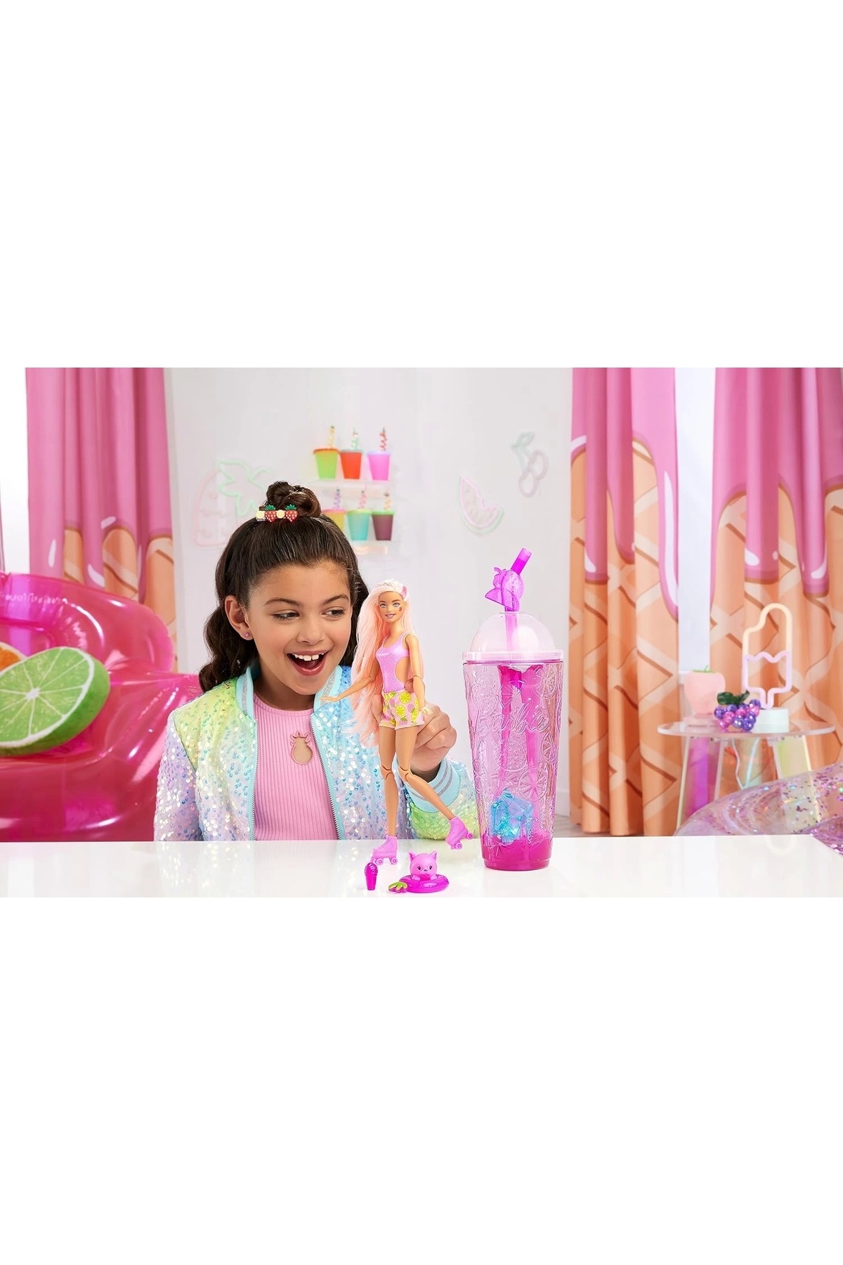 Barbie Pop Reveal Meyve Serisi HNW40-HNW41 fotoğrafı 2 (önizleme)