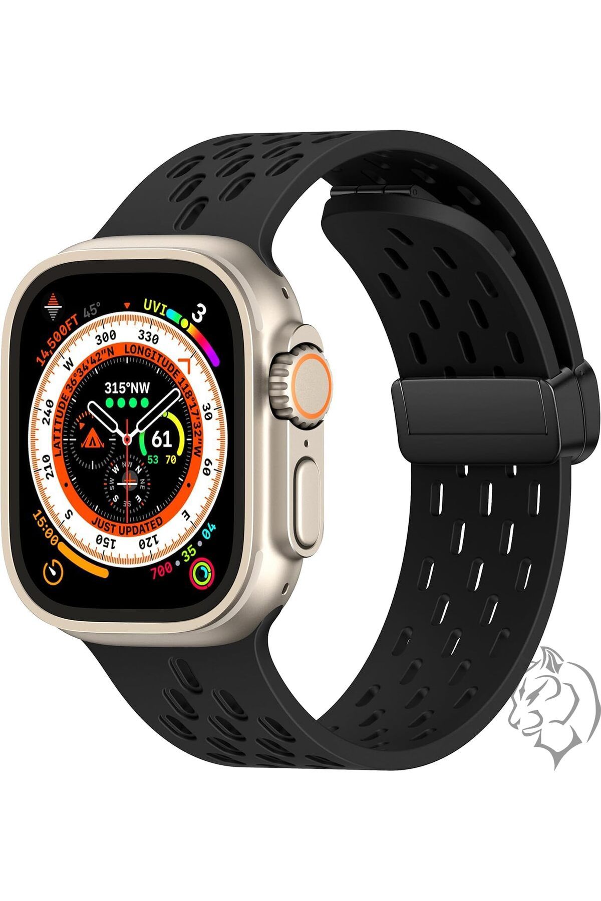 STOREMAX dlshop Watch için URUCHI Manyetik Ter Önleyici Spor Kordon, Suya Dayanıklı, Nefes Alabilen Silik