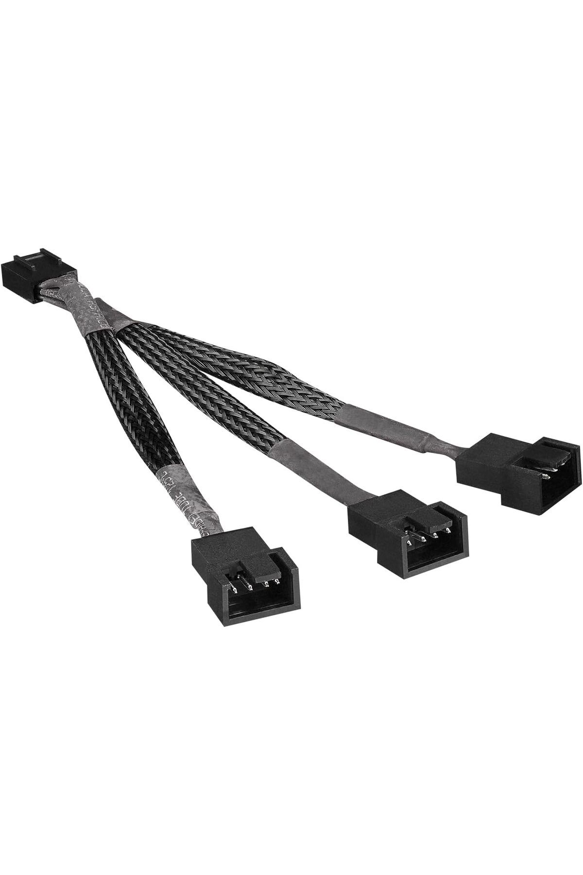 STOREMAX SLX-F301 3to1 3*Male 4Pin+1*Female 4Pin 10cm Örgülü 360mm CPU Fan Birleştirme Kablosu
