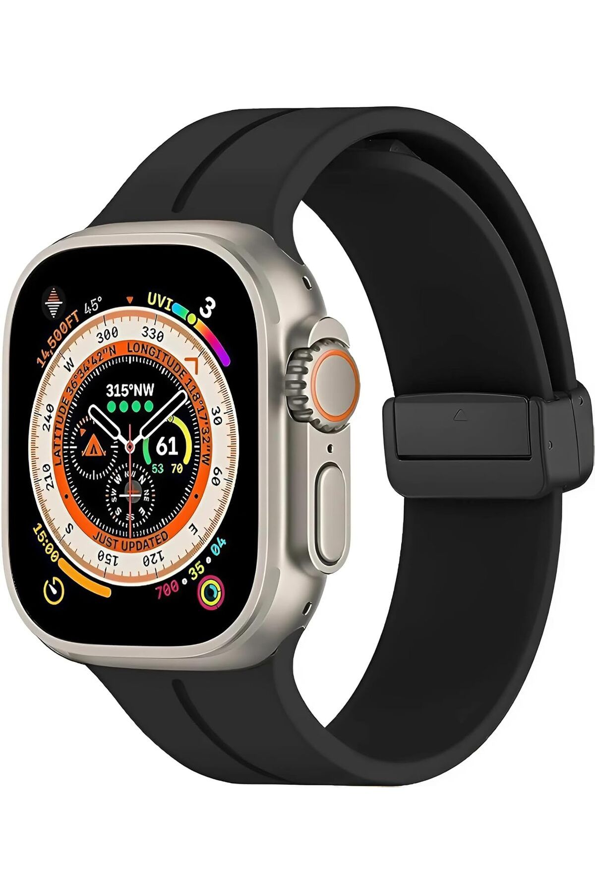 STOREMAX cmllashop Watch Manyetik Silikon Kordon 42/44/45/49/L Kadın Erkek Spor Kordon iWatch Watch Serisi