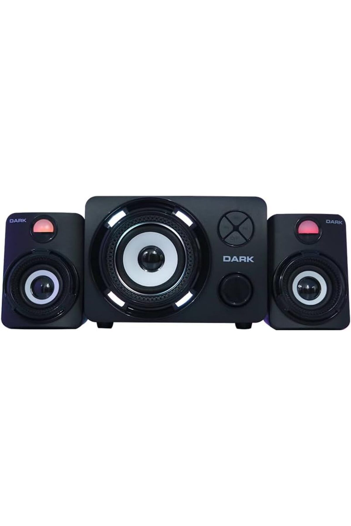 yenibagshop SP-214 11W RMS 7 Farklı Renk Titreşimli LED 2+1 Multimedia Speaker Hoparlör (DK-AC-SP214)