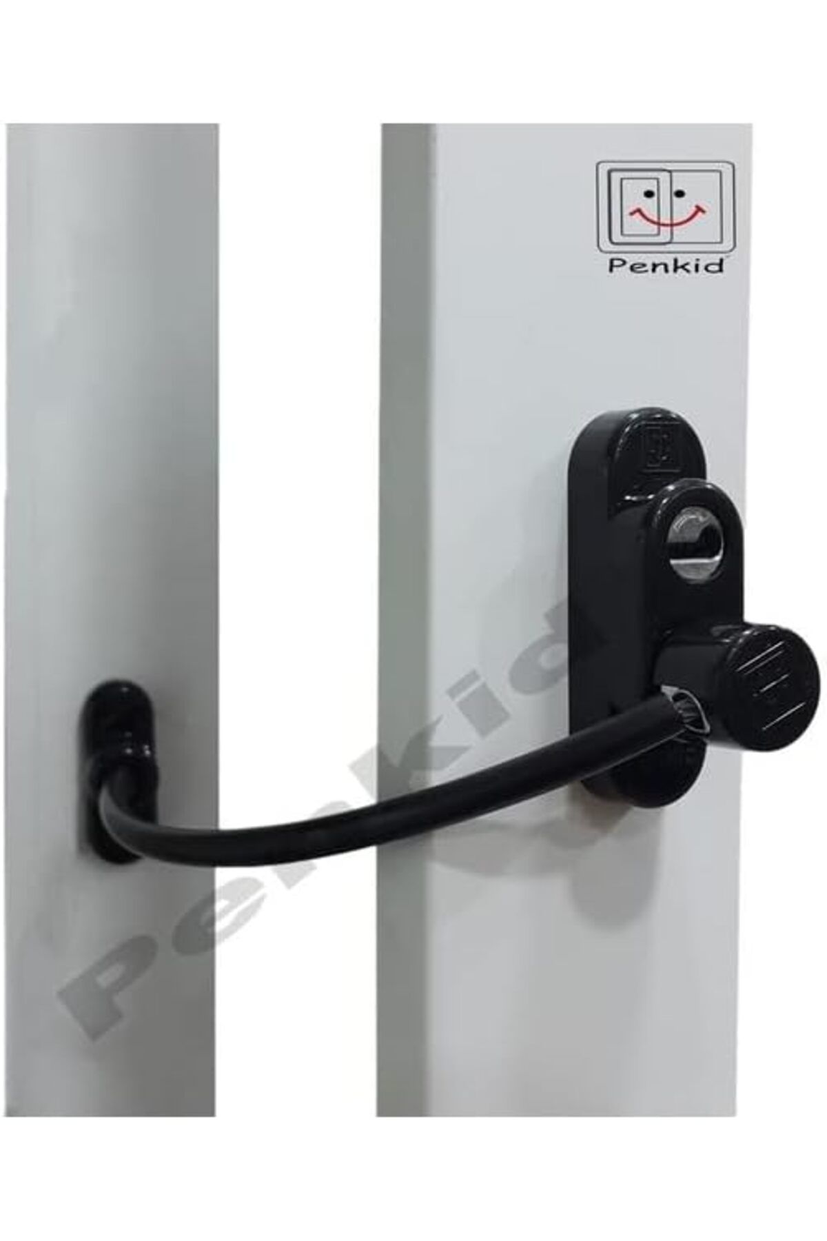 STOREMAX mrttnca Penkid Çelik Halatlı Kablolu Pvc Pencere Emniyet Çocuk Güvenlik Kilidi 7 ADET (SİYAH) t