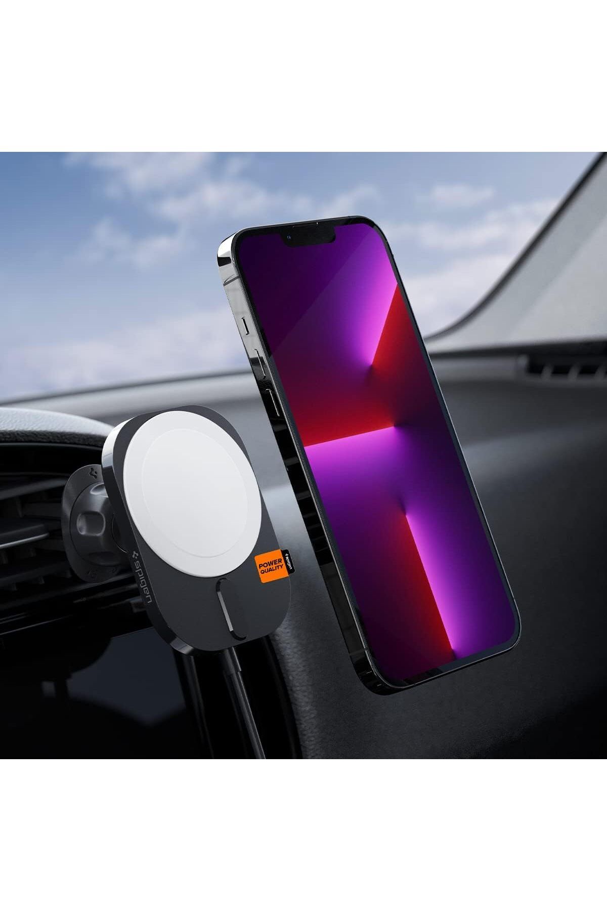 STOREMAX htpshopmx MagFit Air Vent Araç içi Telefon Tutucu + Manyetik Kablosuz Şarj Cihazı iPhone için M