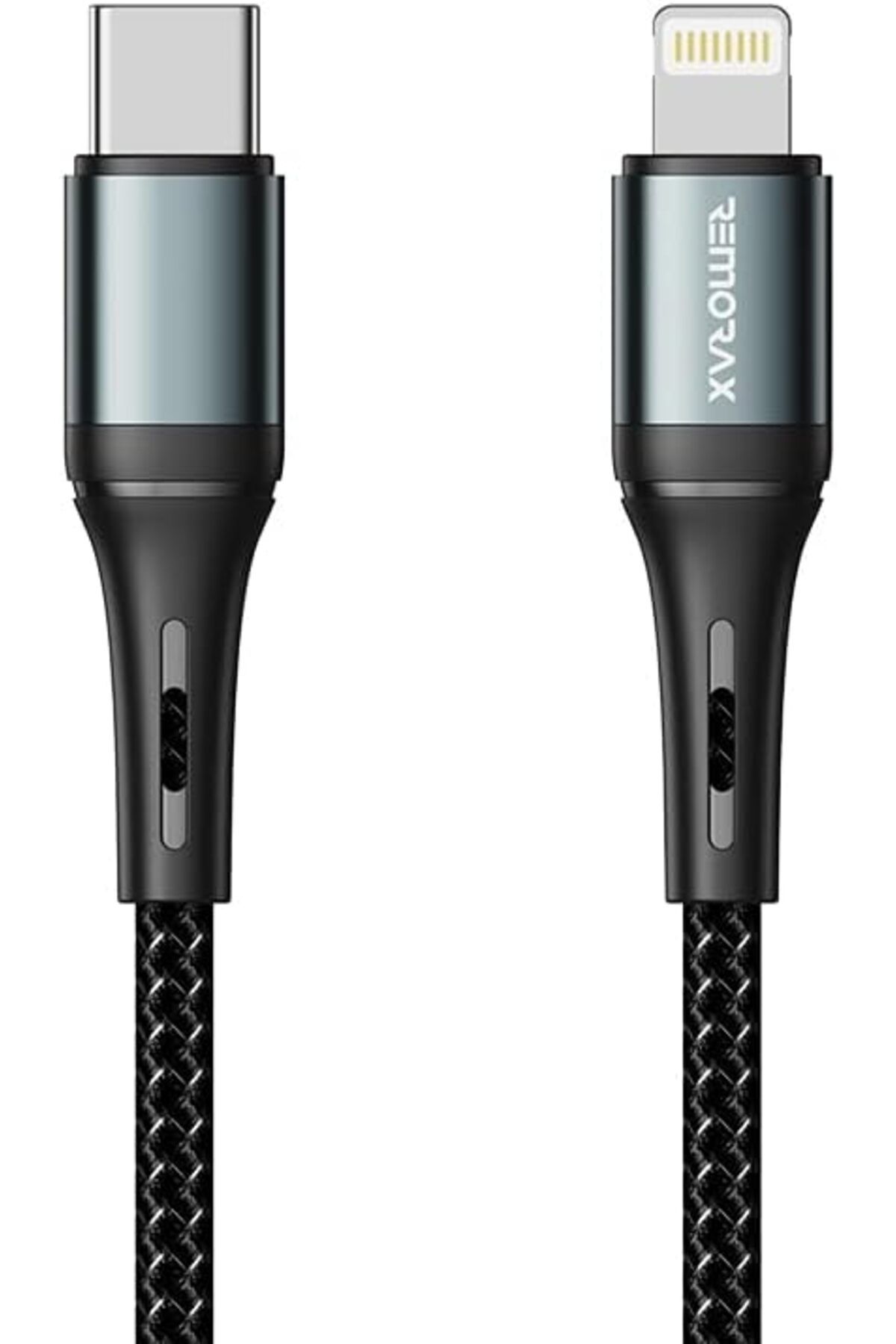 STOREMAX lbstorex Örgülü iPhone Uyumlu Type C-Lightning PD Hızlı Şarj Kablosu, Siyah (100 CM) Newdsng 1