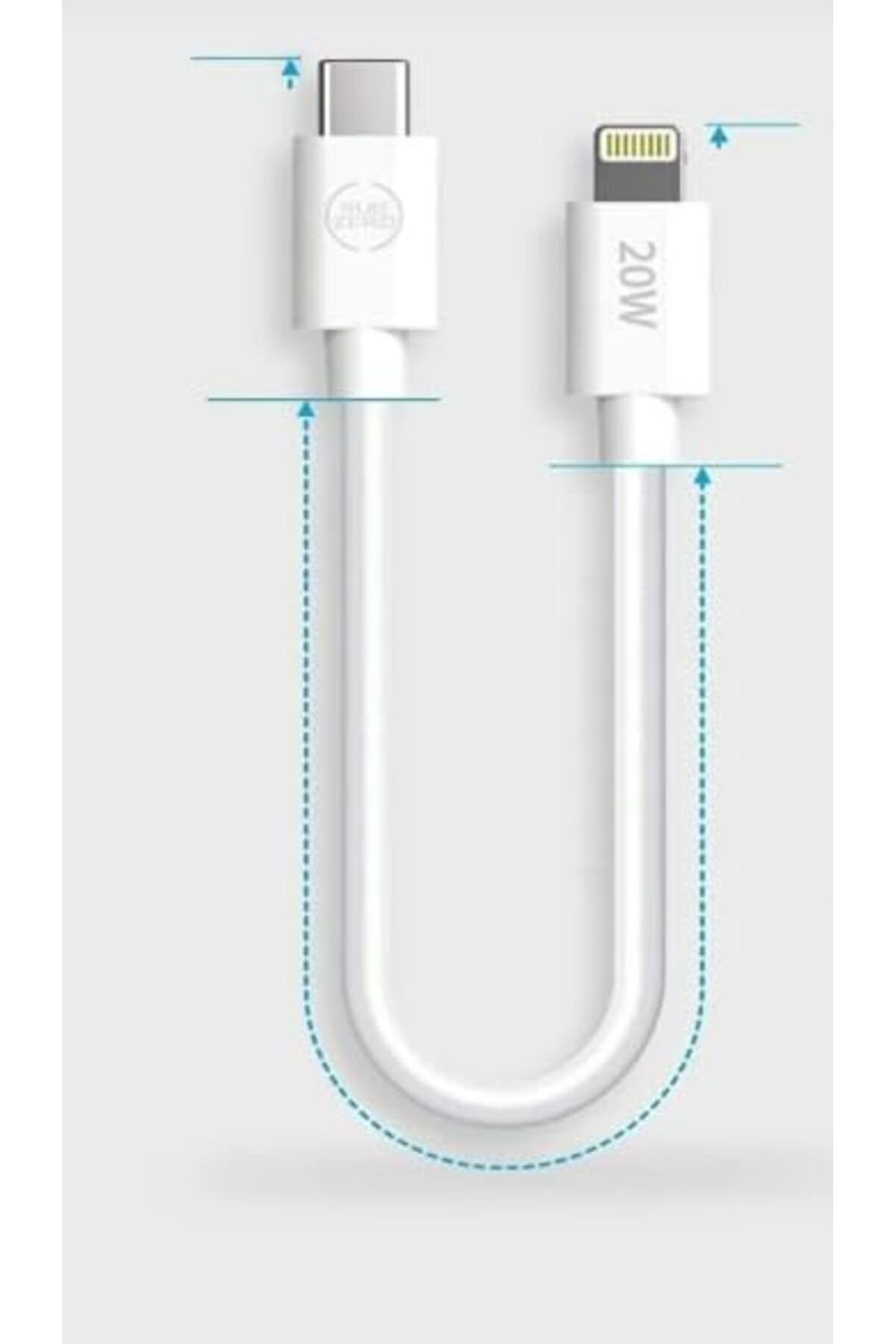 STOREMAX TYPE C to Lightning iphone uyumlu Dönüştürücü Araç İçi Şarj Kablosu 25 cm Kısa