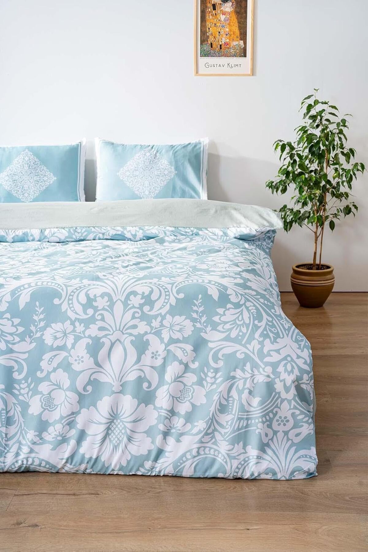 STOREMAX nslmshop Saray Mint Yeşil Çift Kişilik Nevresim Takımı Life Store