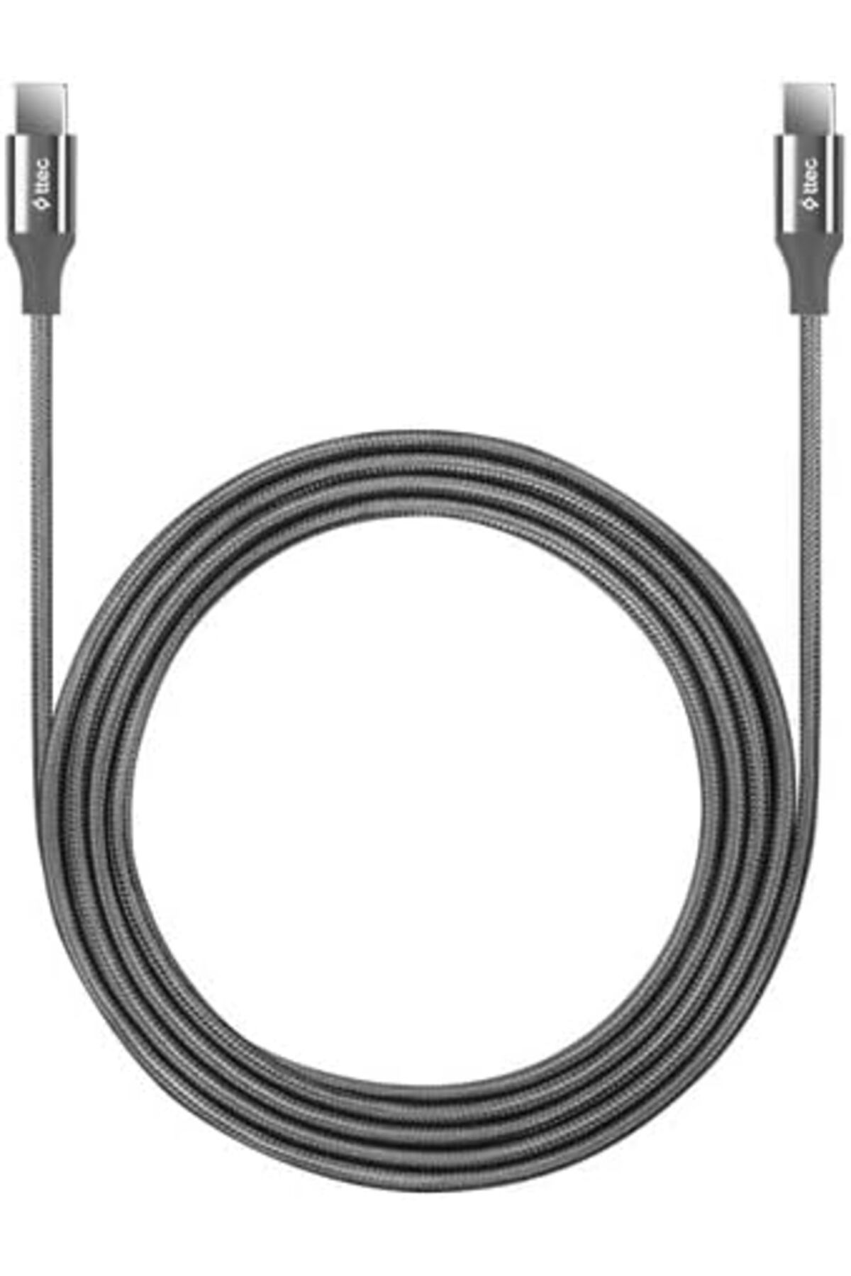 STOREMAX daliashops AlumiCable Type-C to Type-C 200cm 65W PD/QC Hızlı Şarj/Data Kablosu 2DK51UG Uzay Grisi