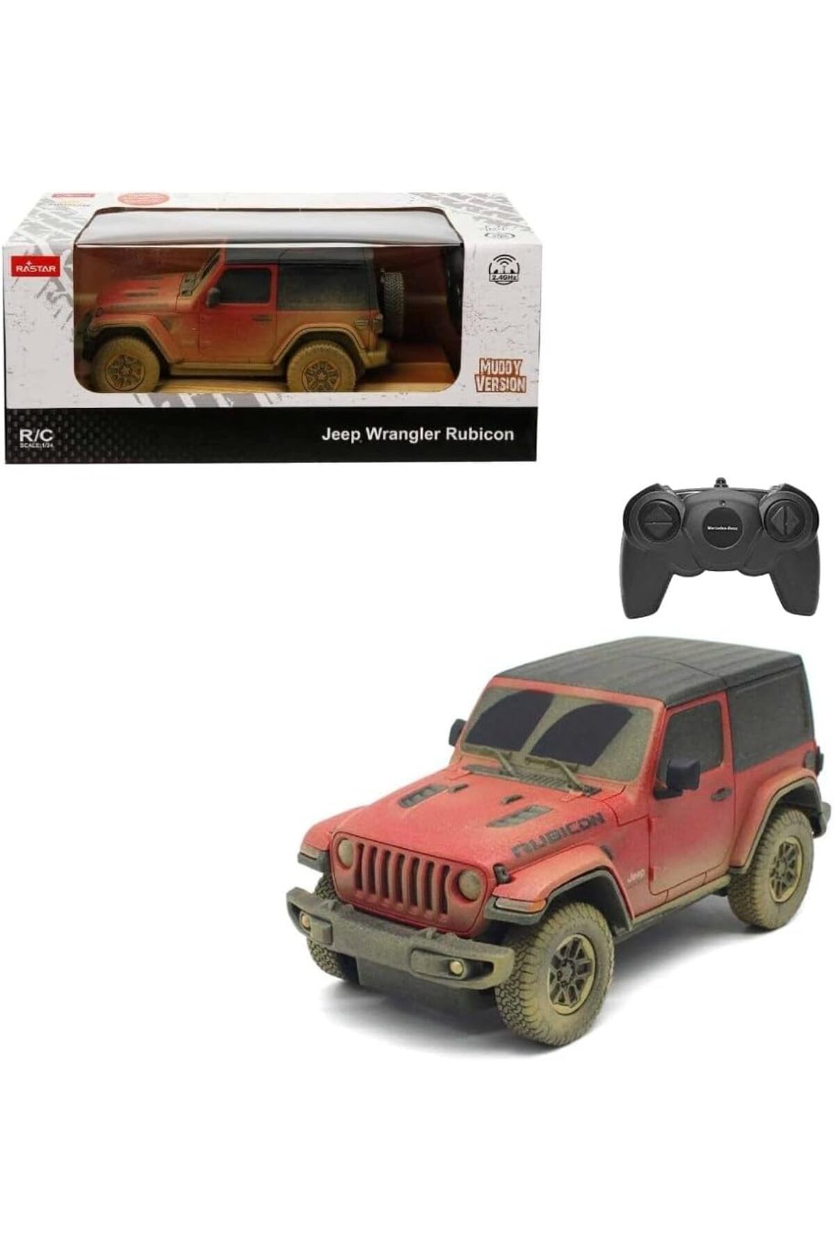 STOREMAX htpshopmx 1:24 Uzaktan Kumandalı Araba Jeep Wrangler Rubicon Muddy str http 1092444