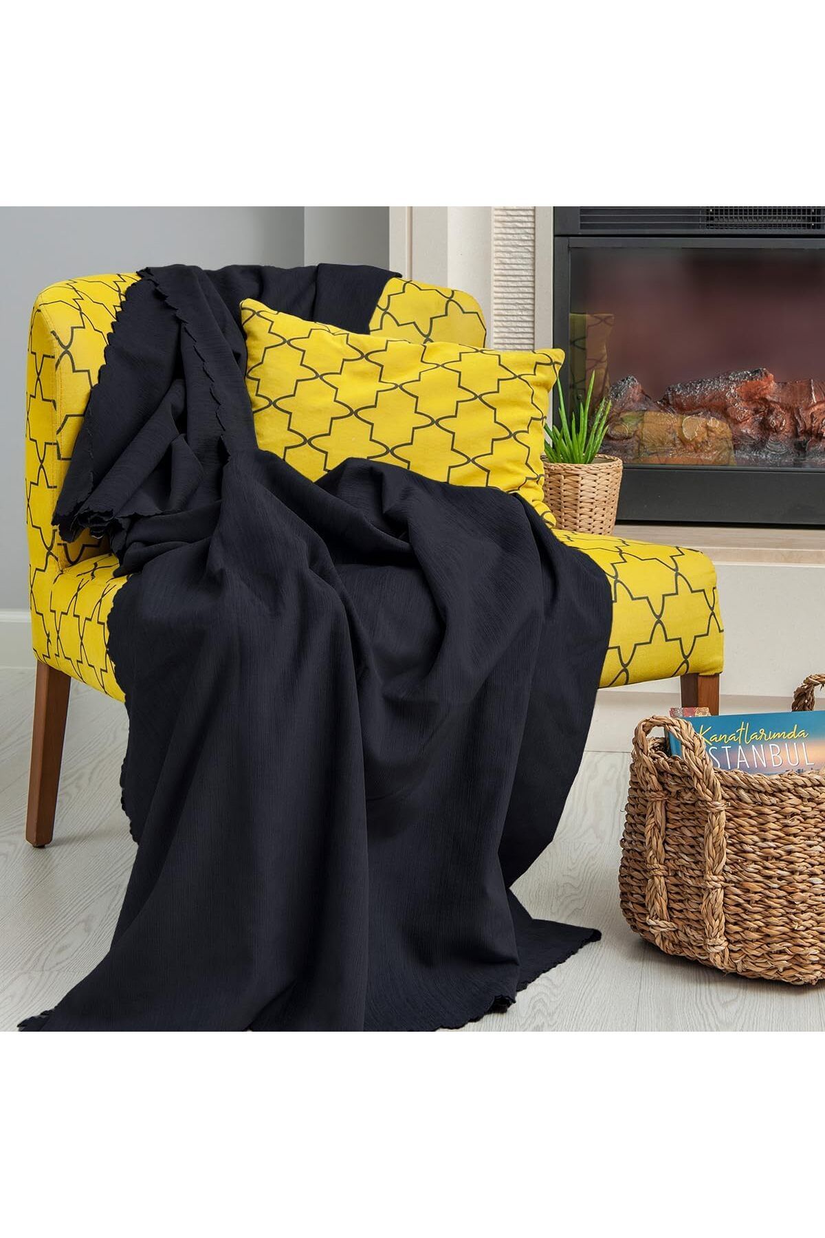 STOREMAX srhtDS CONCEPT Koltuk Örtüsü Şönil Kaymaz Çift Taraflı Çekyat Örtüsü Koltuk Şalı 175x21