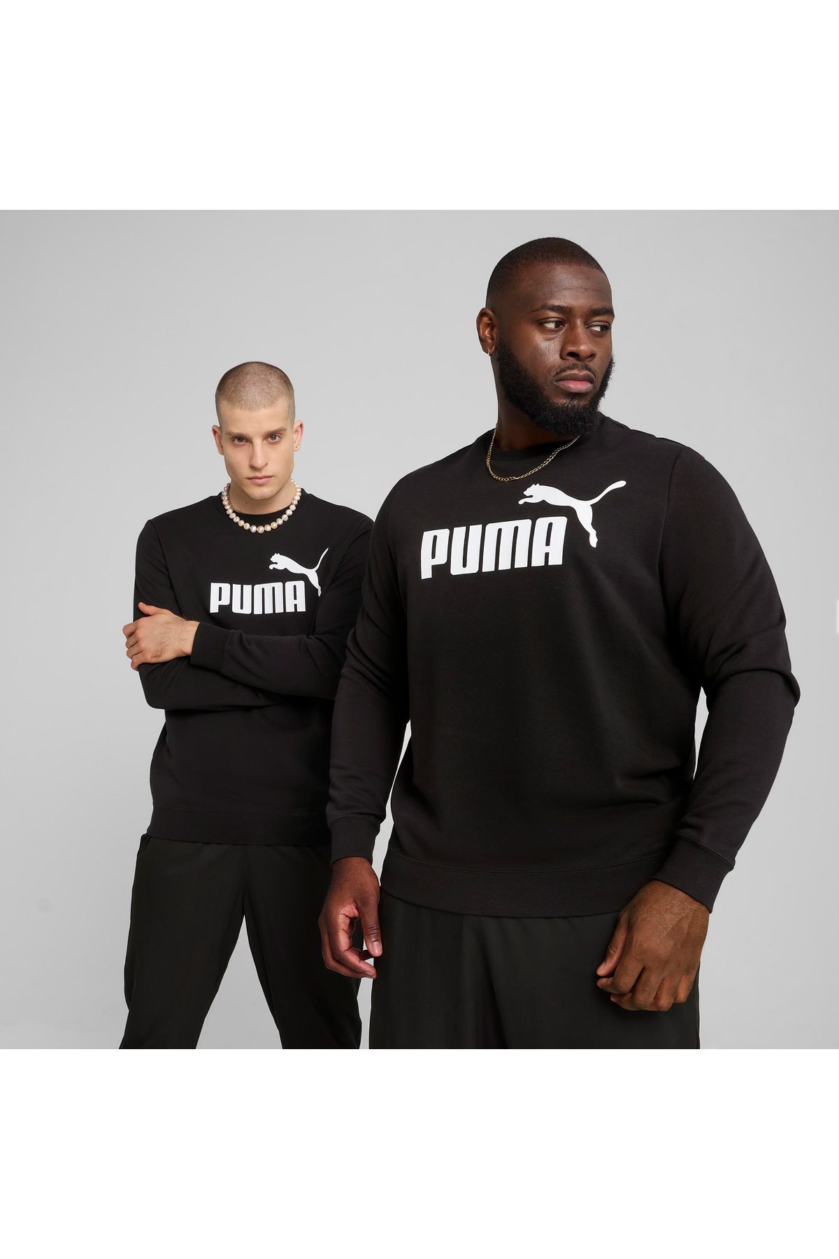 Puma-Ess No 1 Logo Crew Men's Black Sweatshirt 1