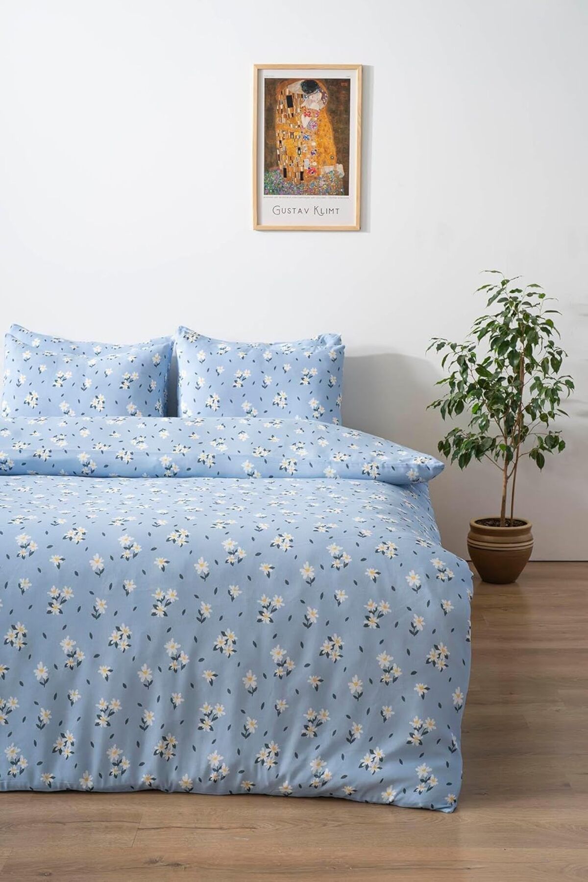 STOREMAX nffashopm Mavi Minimal Papatya Çift Kişilik Nevresim Takımı, Pamuklu storestarx 1051353