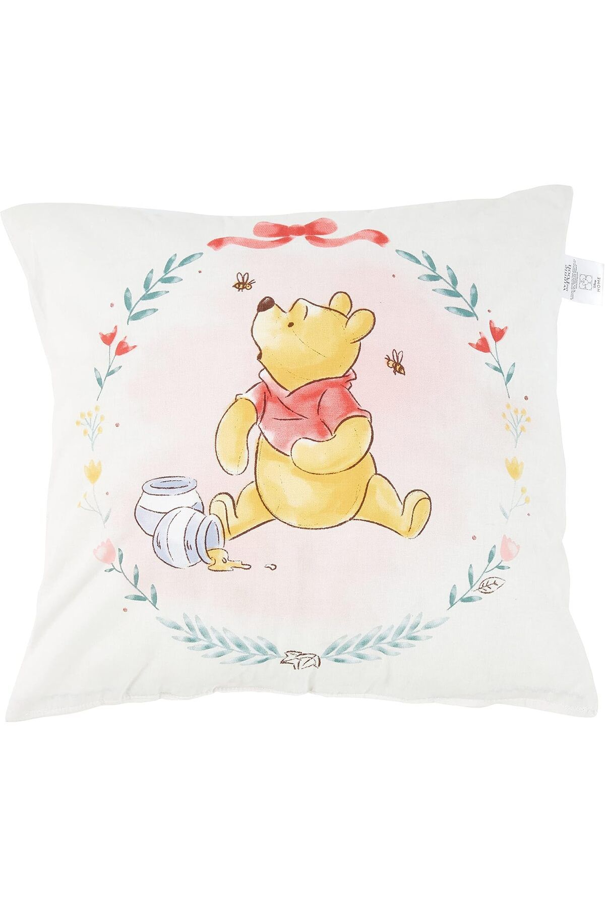 STOREMAX nffashopm Winnie The Pooh Lisanslı Karakter Baskılı%100 Pamuk Kırlent, Çok Renkli, 40x40 cm sto