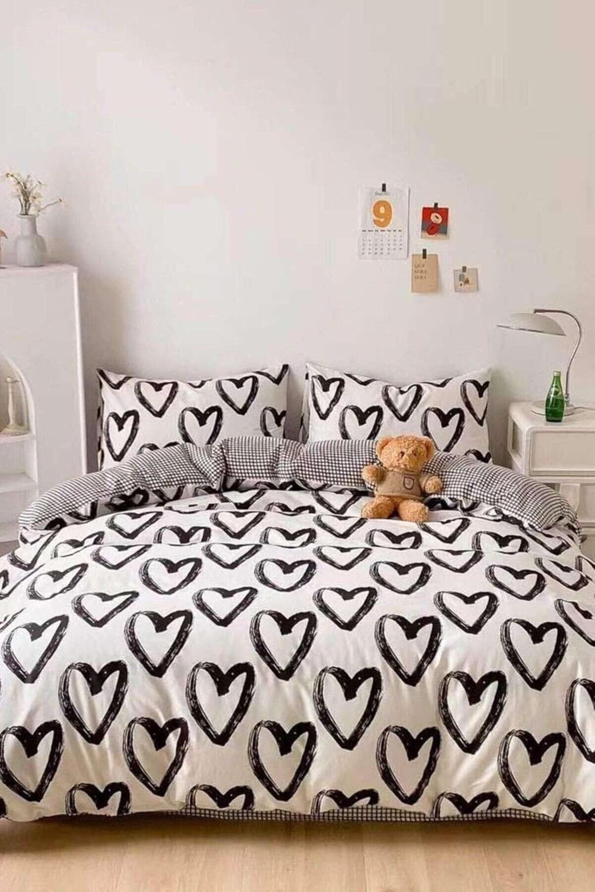 STOREMAX nffashopm Ekose Kalpler Çift Kişilik Nevresim Takımı Pamuklu storestarx 1051353