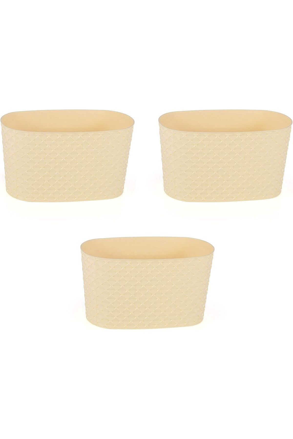 STOREMAX Kapadokya Saksı (pastel Sarı) 3 Adet 542093