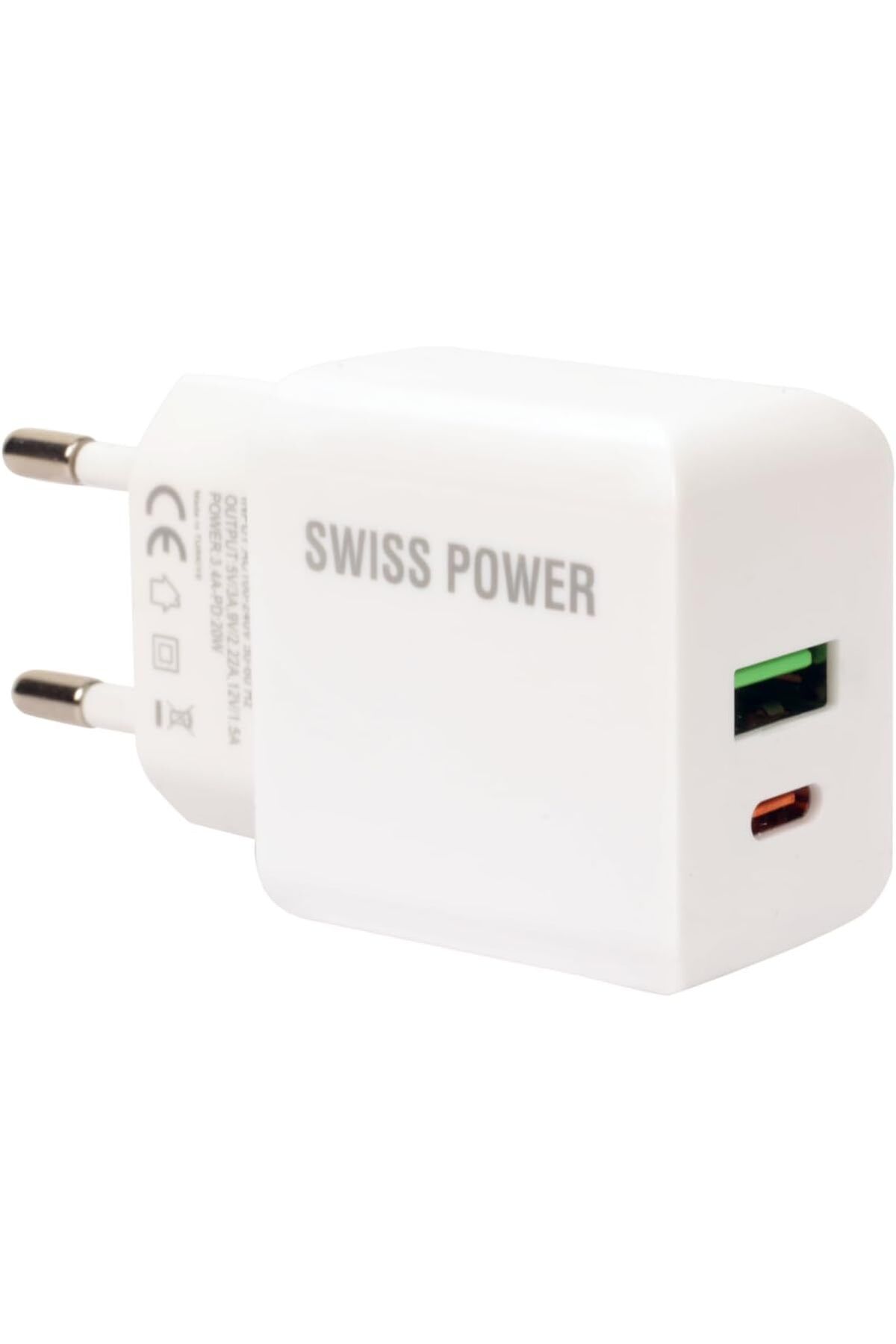 STOREMAX sellbuystore Swiss Power 3A PD/QC Hızlı Şarj Başlık Çift Giriş SWS-C1 - Beyaz 1053513
