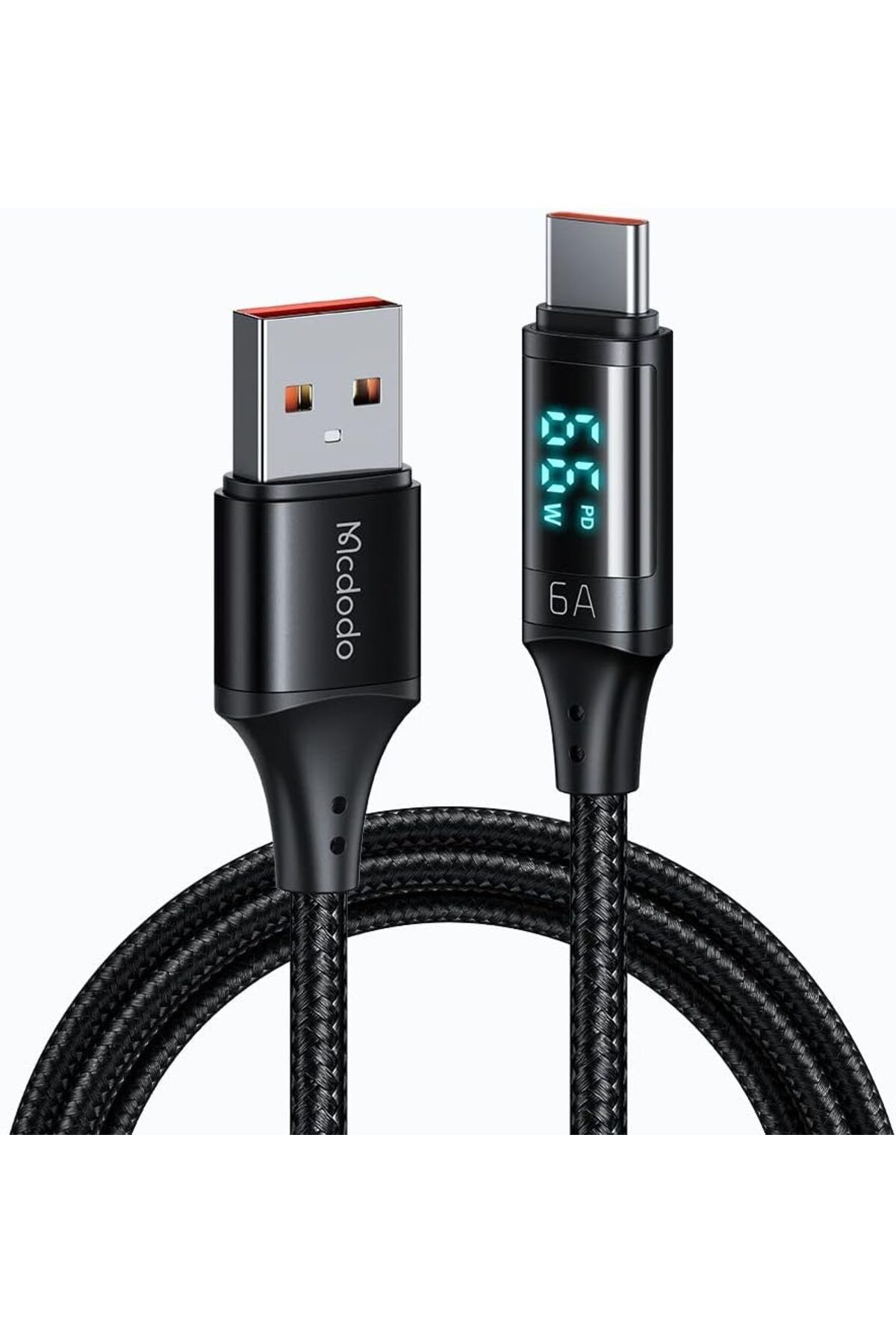 STOREMAX htpshopmx [C Tipi USB LED Ekran Naylon Örgülü Senkronizasyon Şarj USB Veri 4FT/1.2M Kablo Uyumlu