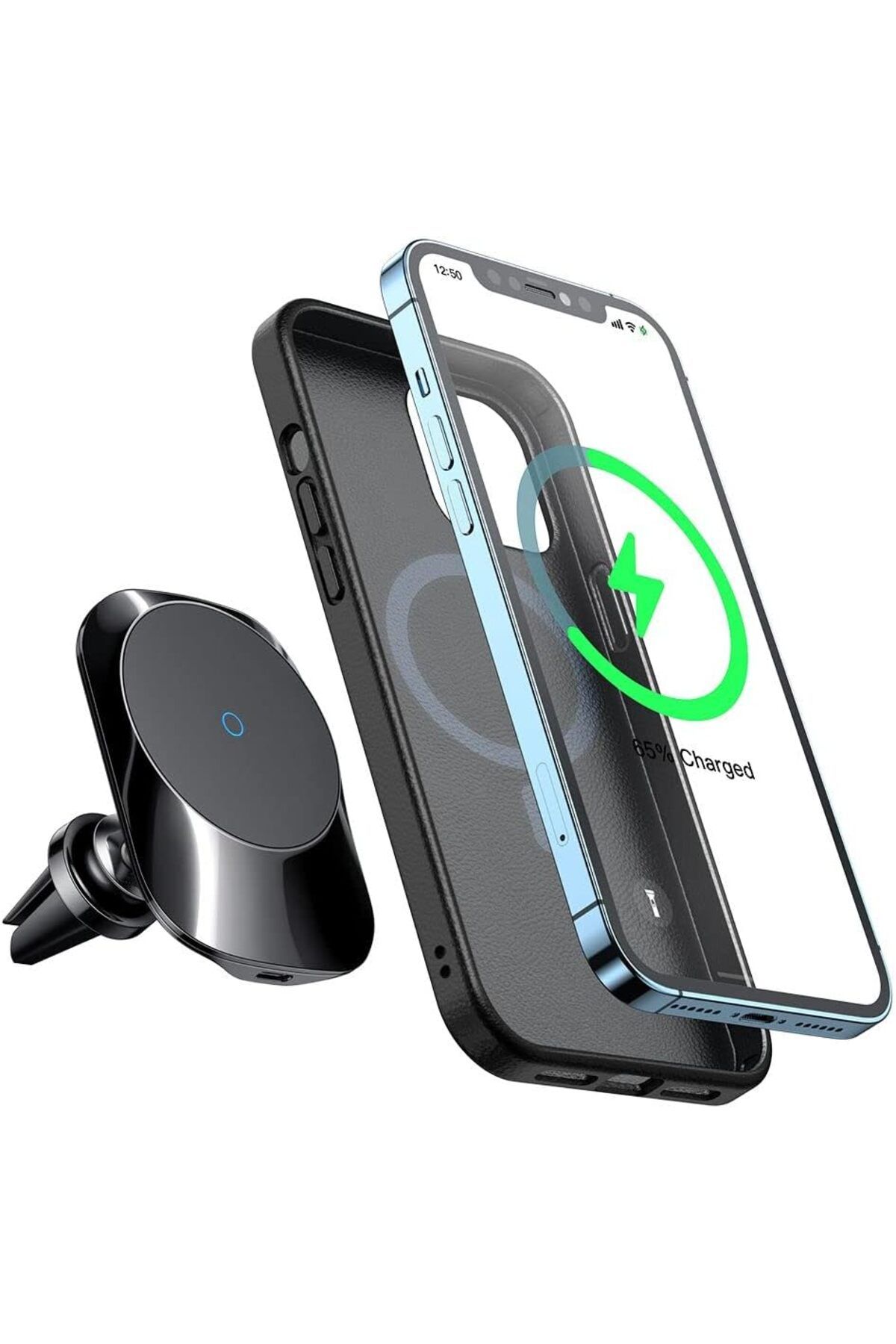 STOREMAX nffashopm Ch-7071 iPhone uyumlu 12 Ve 13 Serisi 15W Hızlı Kablosuz Şarjlı Araç Telefon Tutucu S
