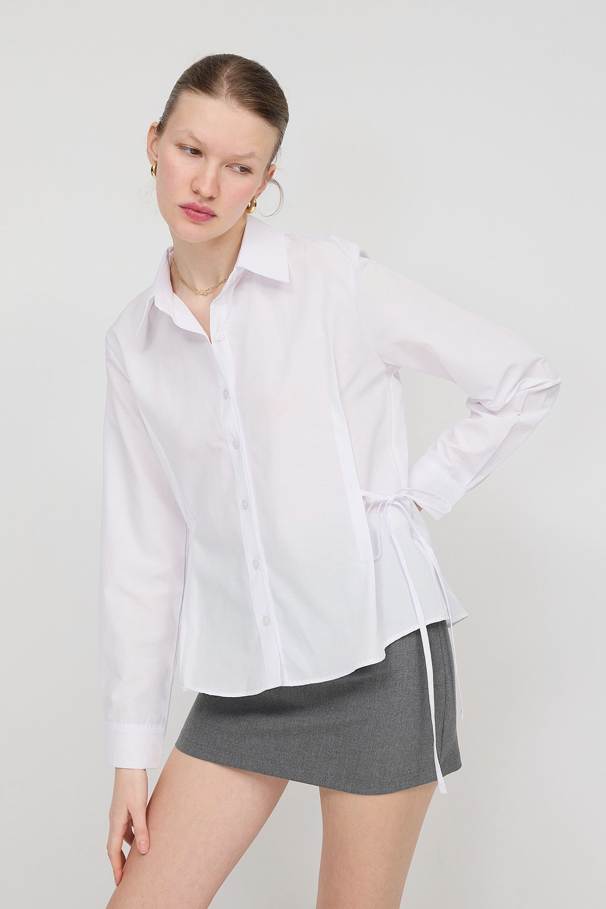 Addax-Binding Side Detailed Button up Shirt - G2004 2