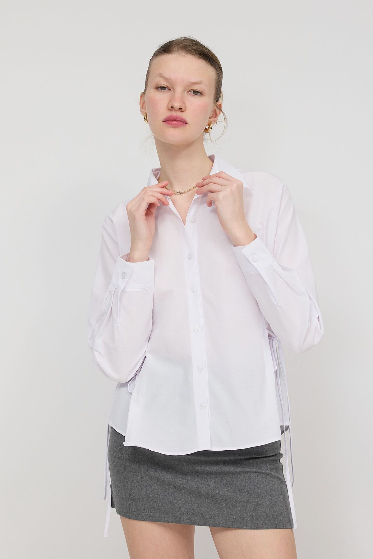 Addax-Binding Side Detailed Button up Shirt - G2004 6