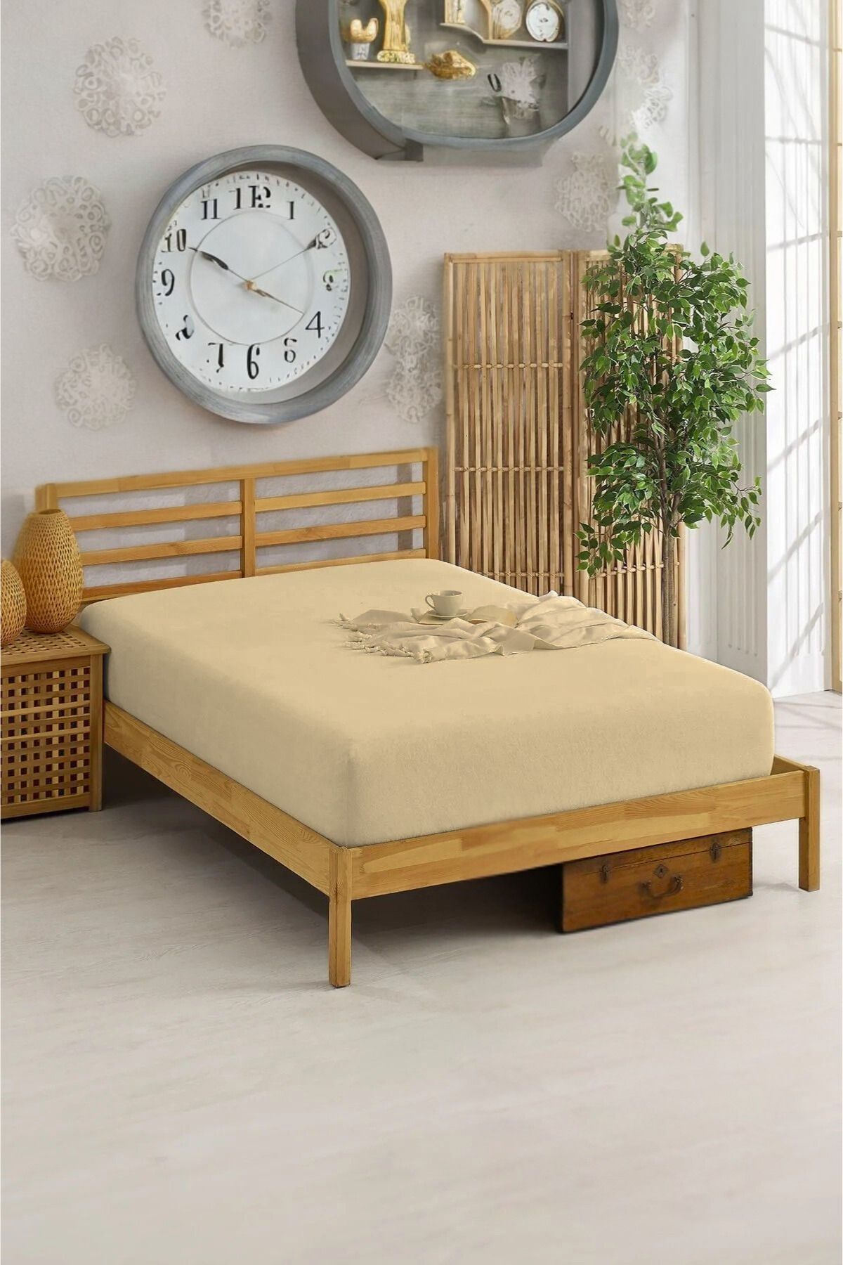Formeya-Spannbettlaken aus 100 % Baumwolle, für Einzel-/Doppelbett, gekämmtes Spannbettlaken 2
