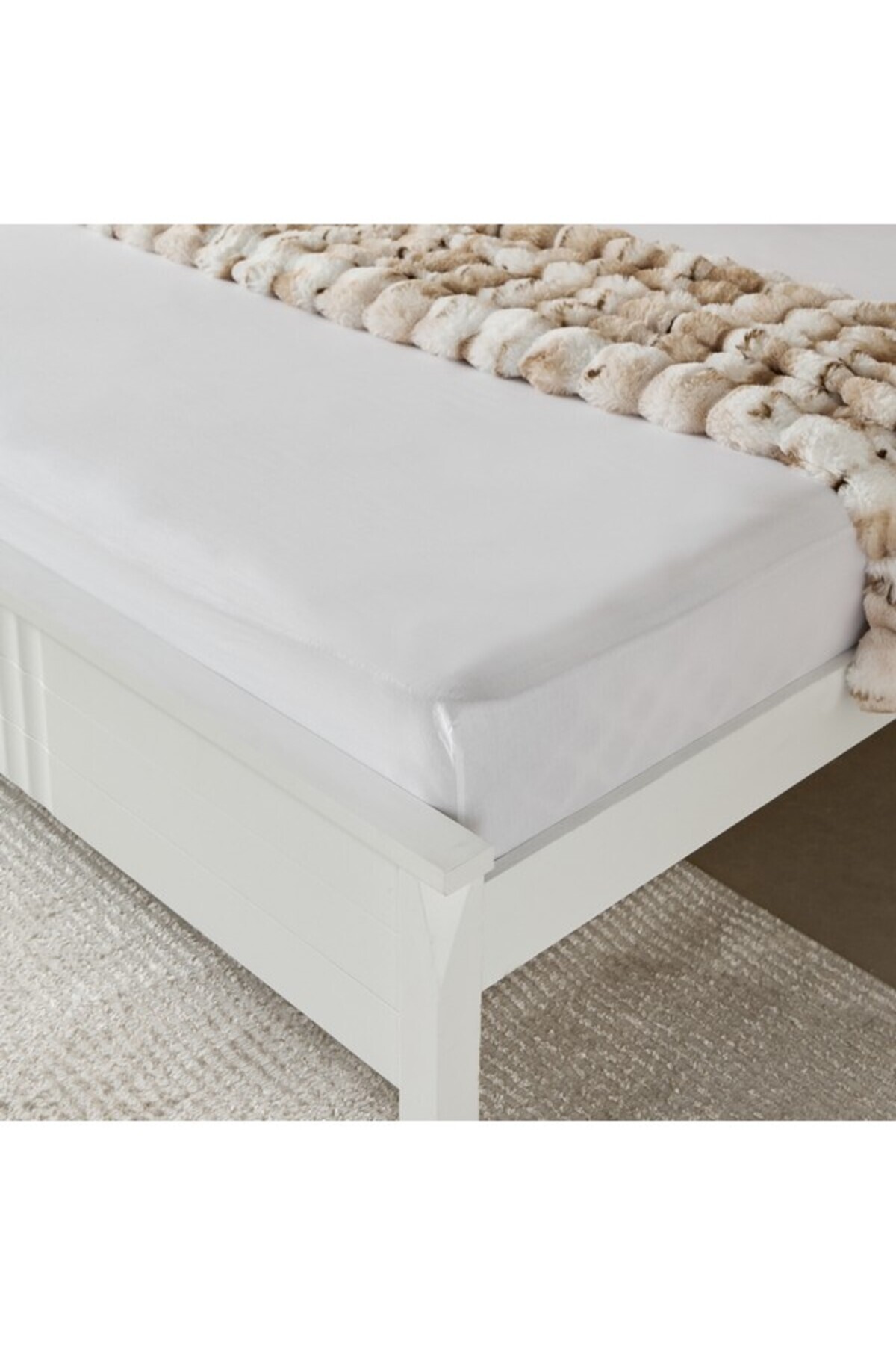 Home Box-Essential Solid Cotton King Fitted Sheet 3