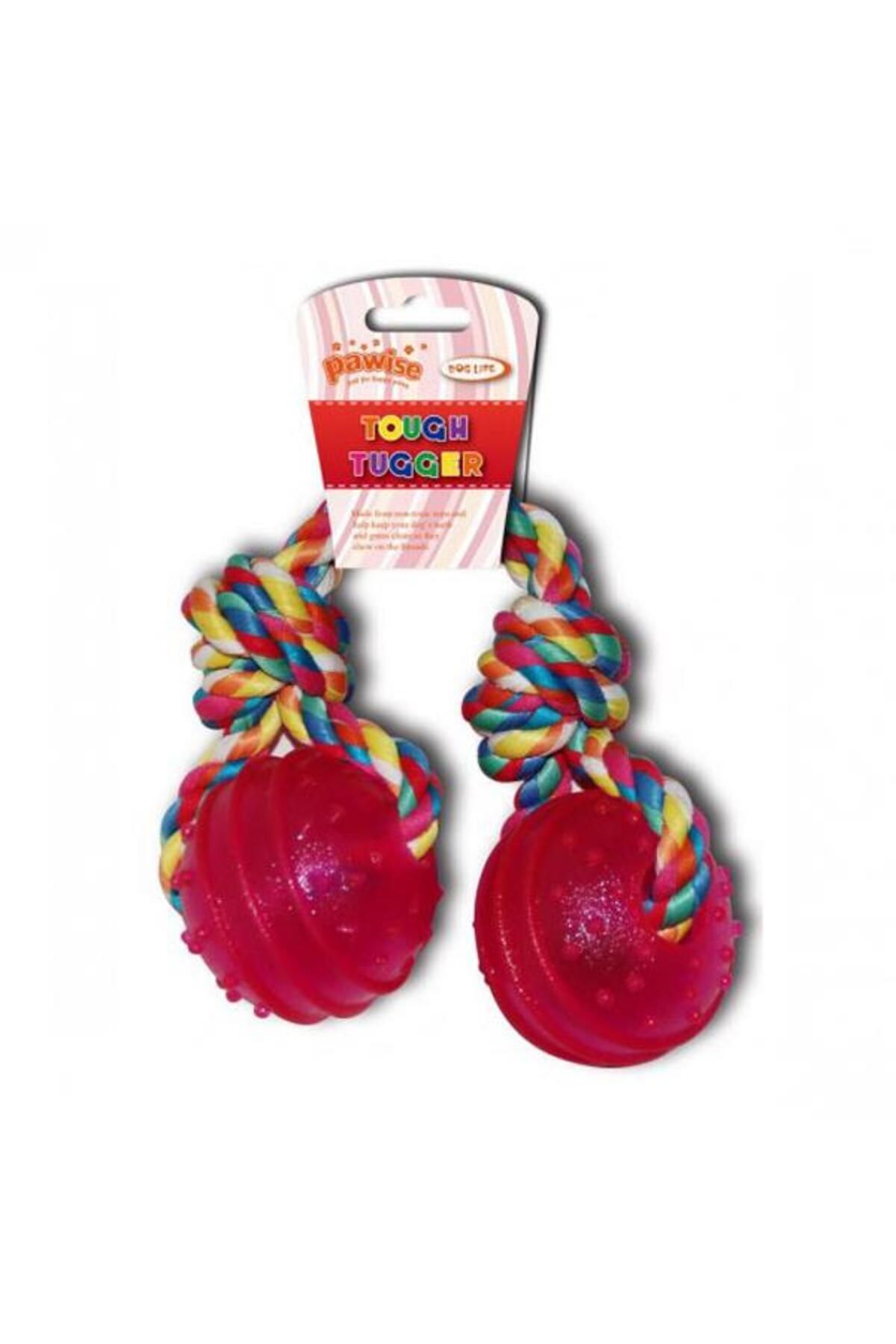 Pawise-42 cm Wide Dog Toy with Two Balls and Floss - 141036 3