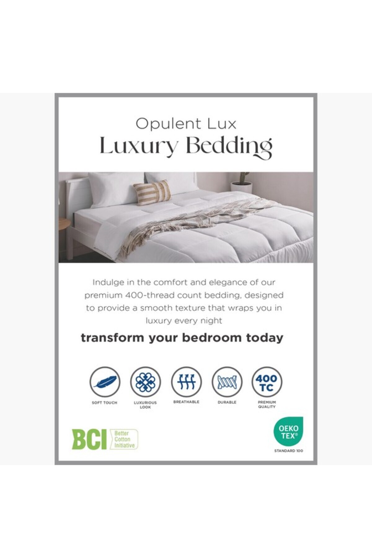 Home Box-Opulent Luxe 400TC Cotton Solid Queen Fitted Sheet 150x200+40 cm 7