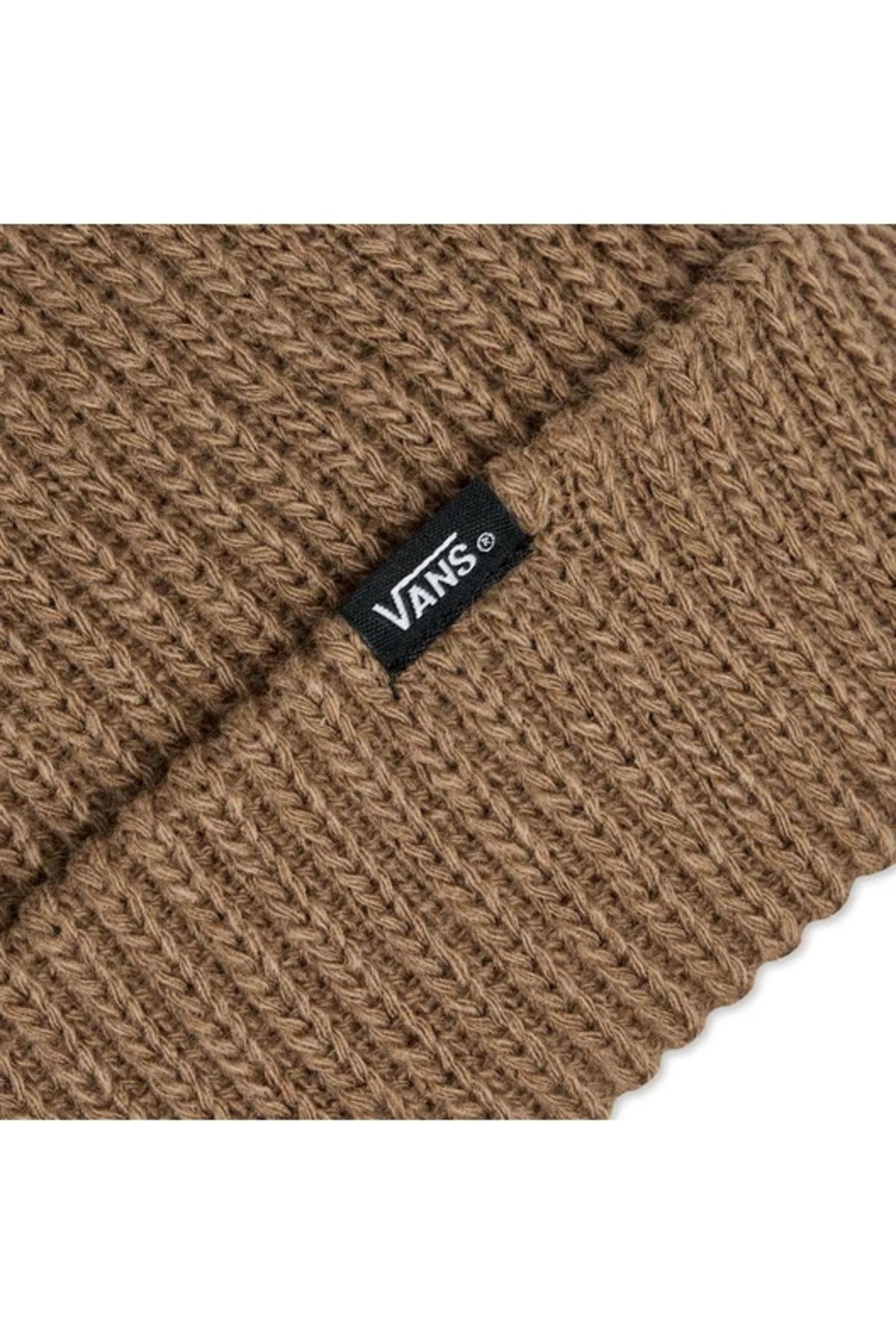 Vans-Hnědá zimní čepice Vans Core Basics s kapsou a pouzdrem 3