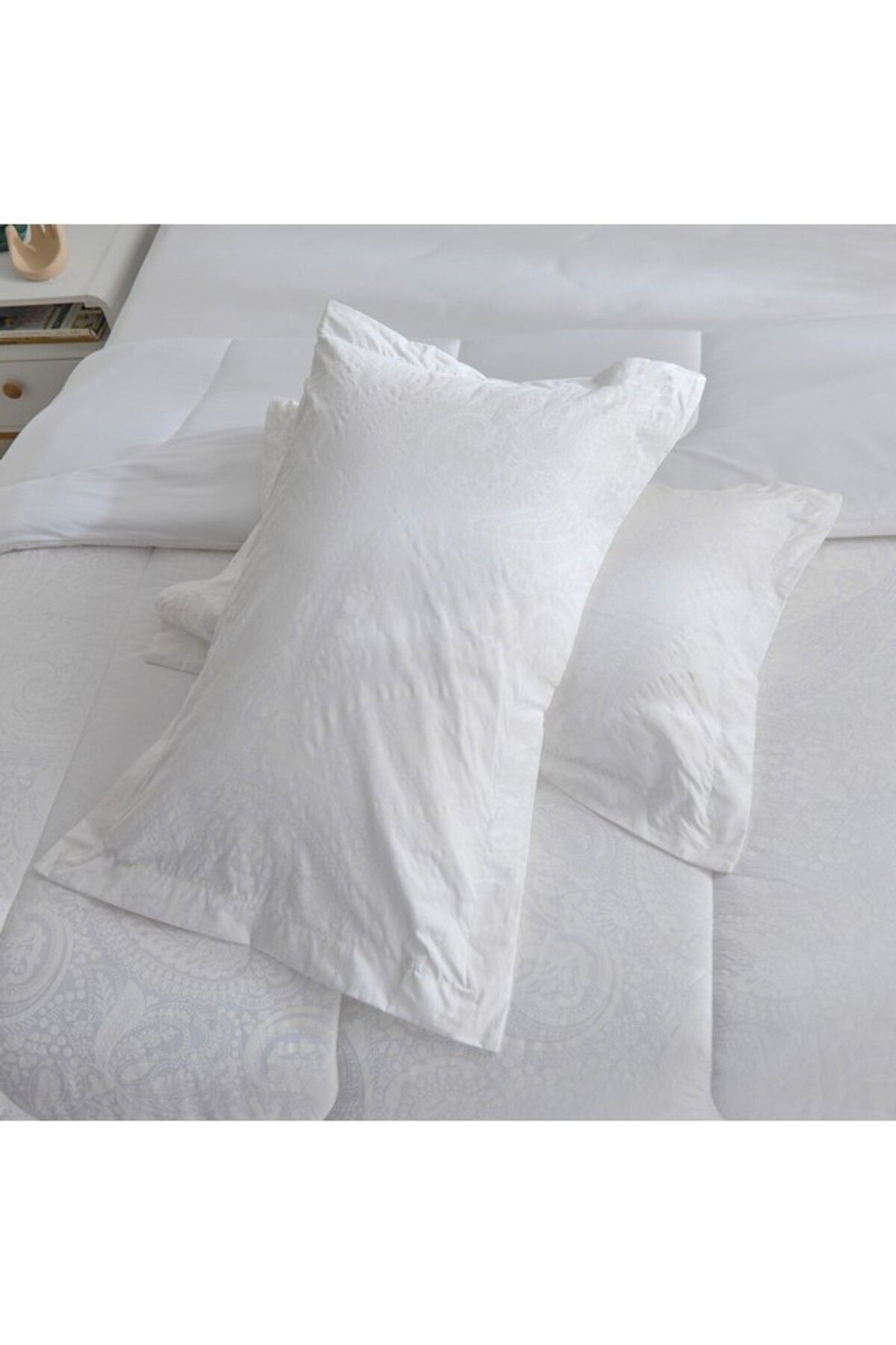 Home Box-Opulent Luxe 5-Piece Cotton Jacquard Khadi Print Super King Comforter Set 8