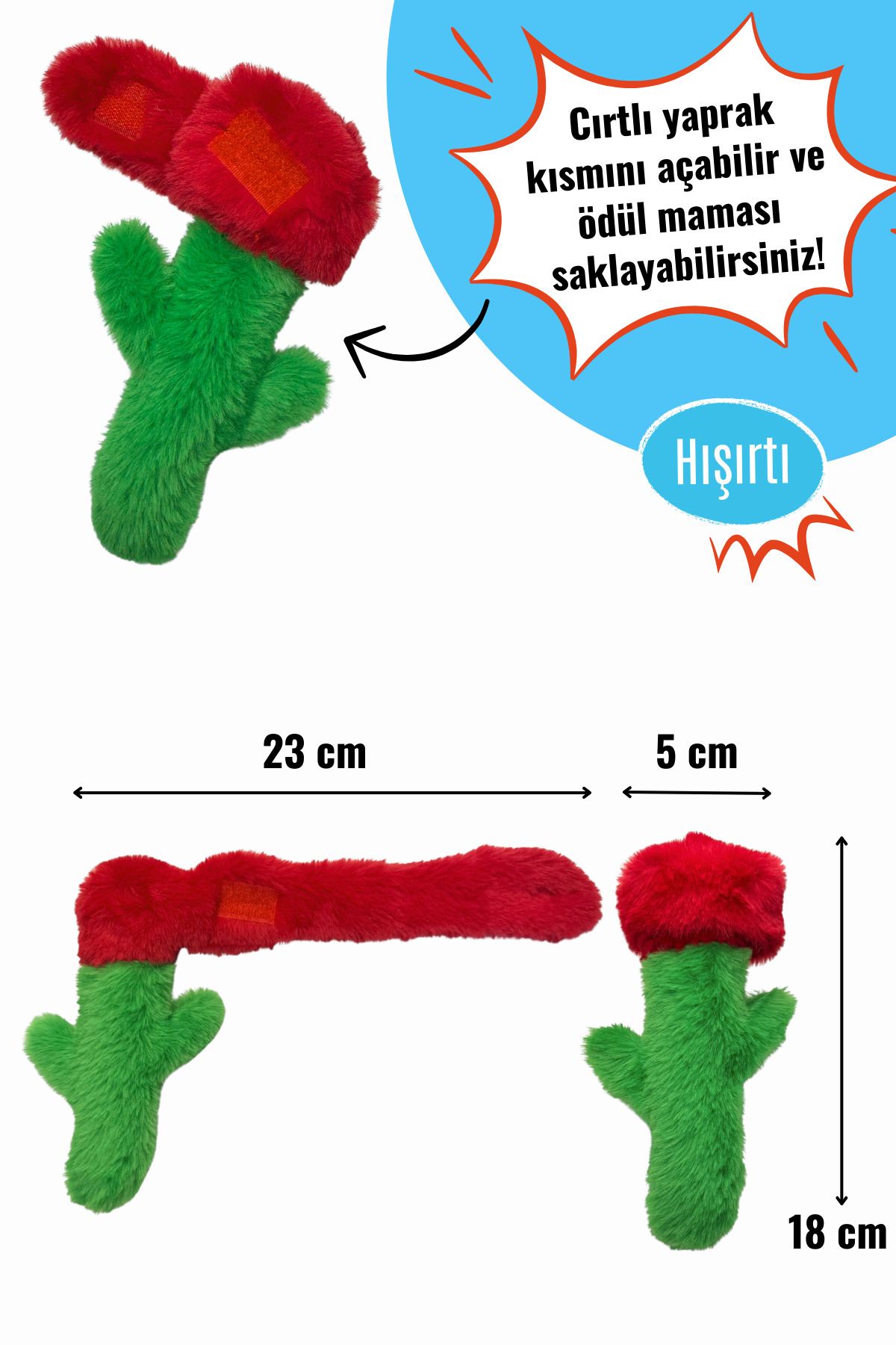 Havhav-Plush Rose Food Storage Dog Toy with Rustle Sound for Medium and Small Breed 3