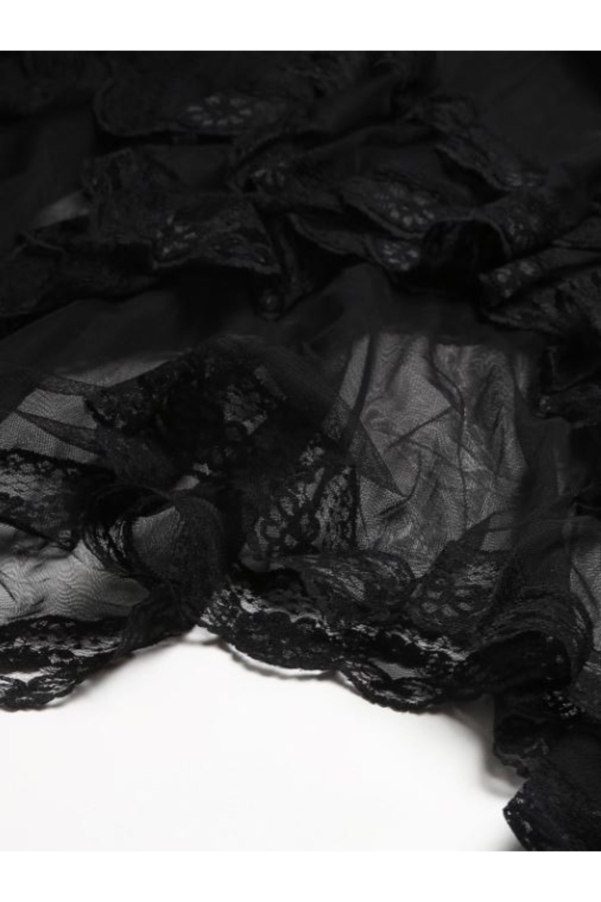 Kassually By Styli-Mesh Insert Layered Sheer Midi Skirt 6