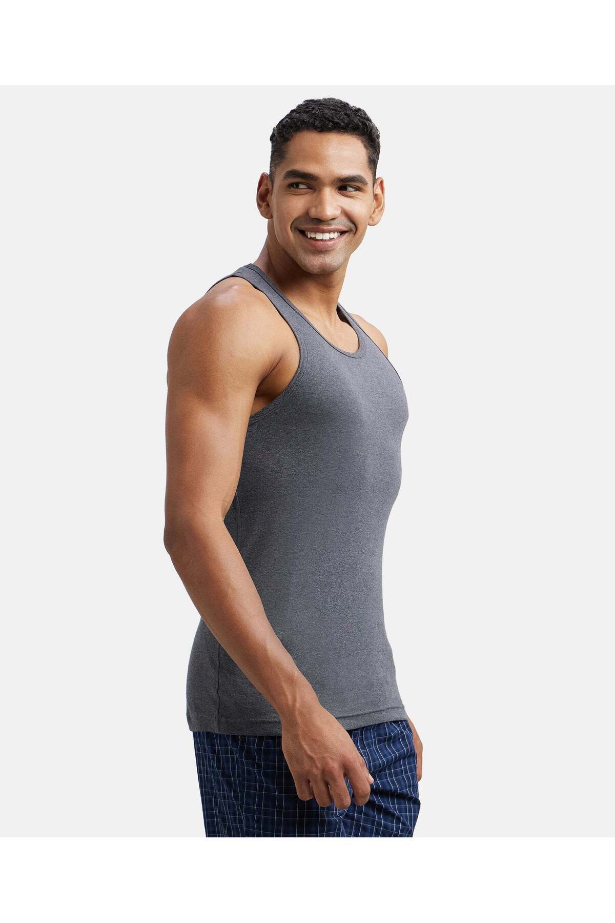 JOCKEY-24X7 Racer Back Tank Top 1467-01 Blue 2