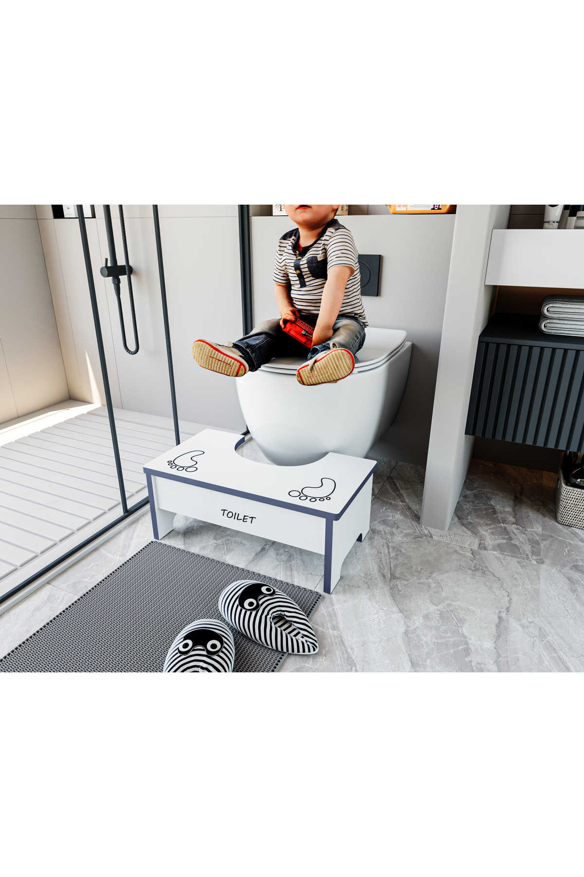 alpaevmobilya Çocuk Klozet-WC-Lavabo Önü Platform Tabure