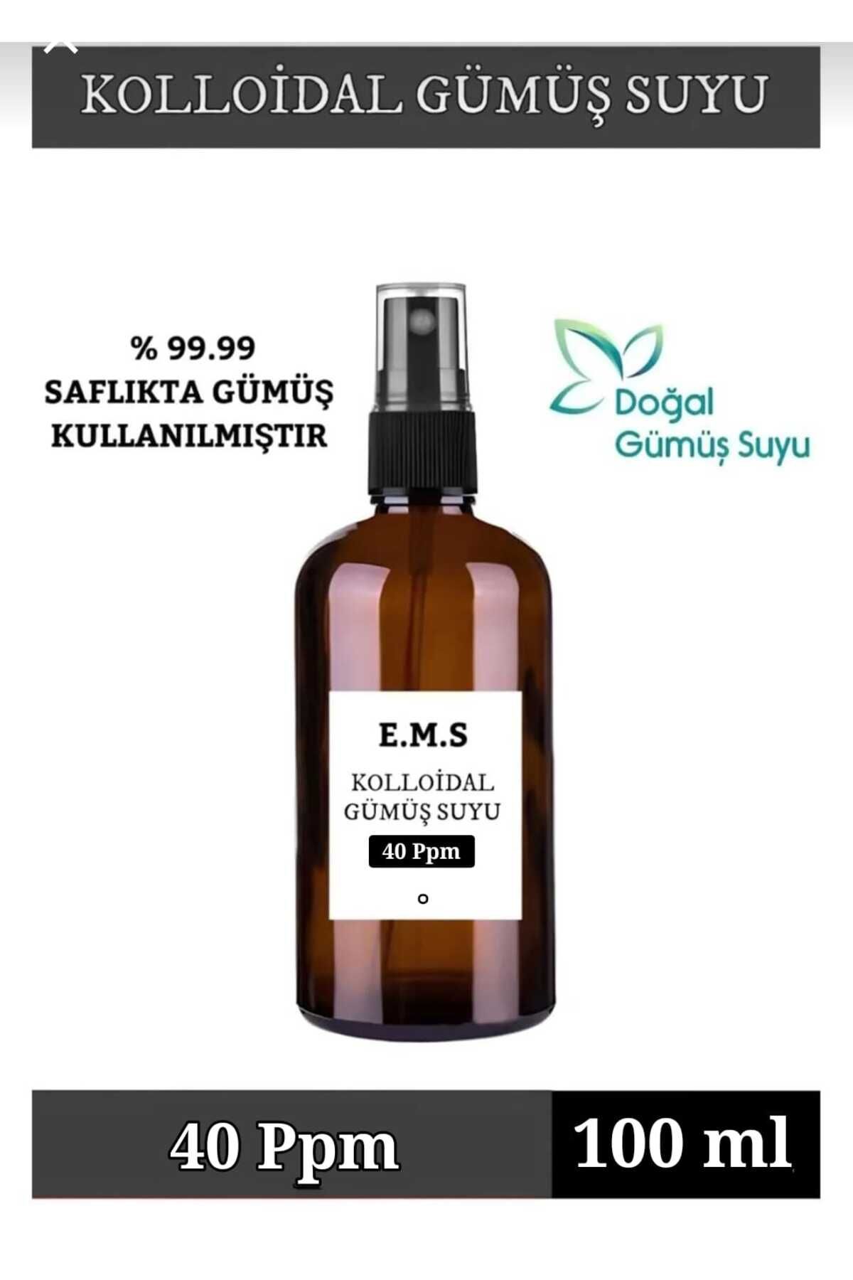 E.M.S AVM Kolloidal Gümüş Suyu 100 ml (40 PPM) Monoatomik Gümüş Suyu Içilebilir Gümüş Suyu