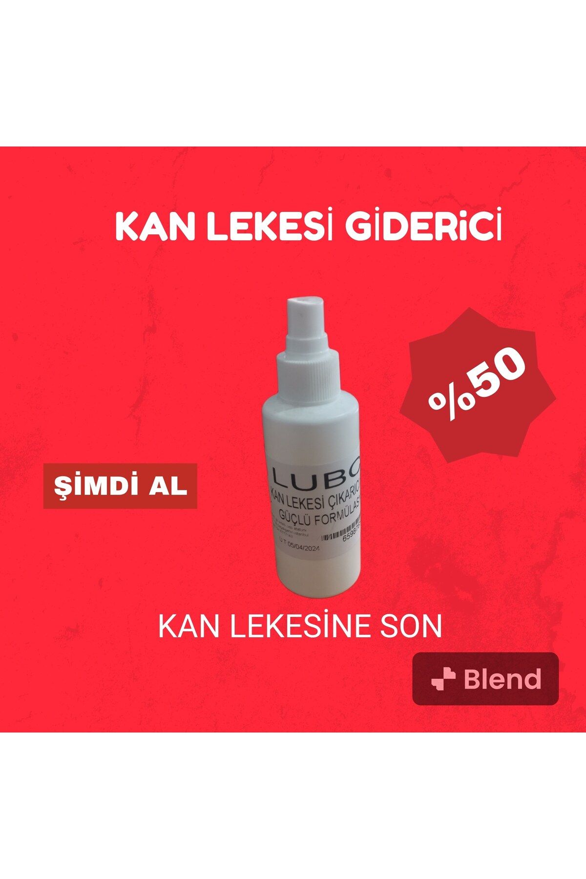 LUBCO Kan Lekesi Çıkarıcı 150 ml sprey