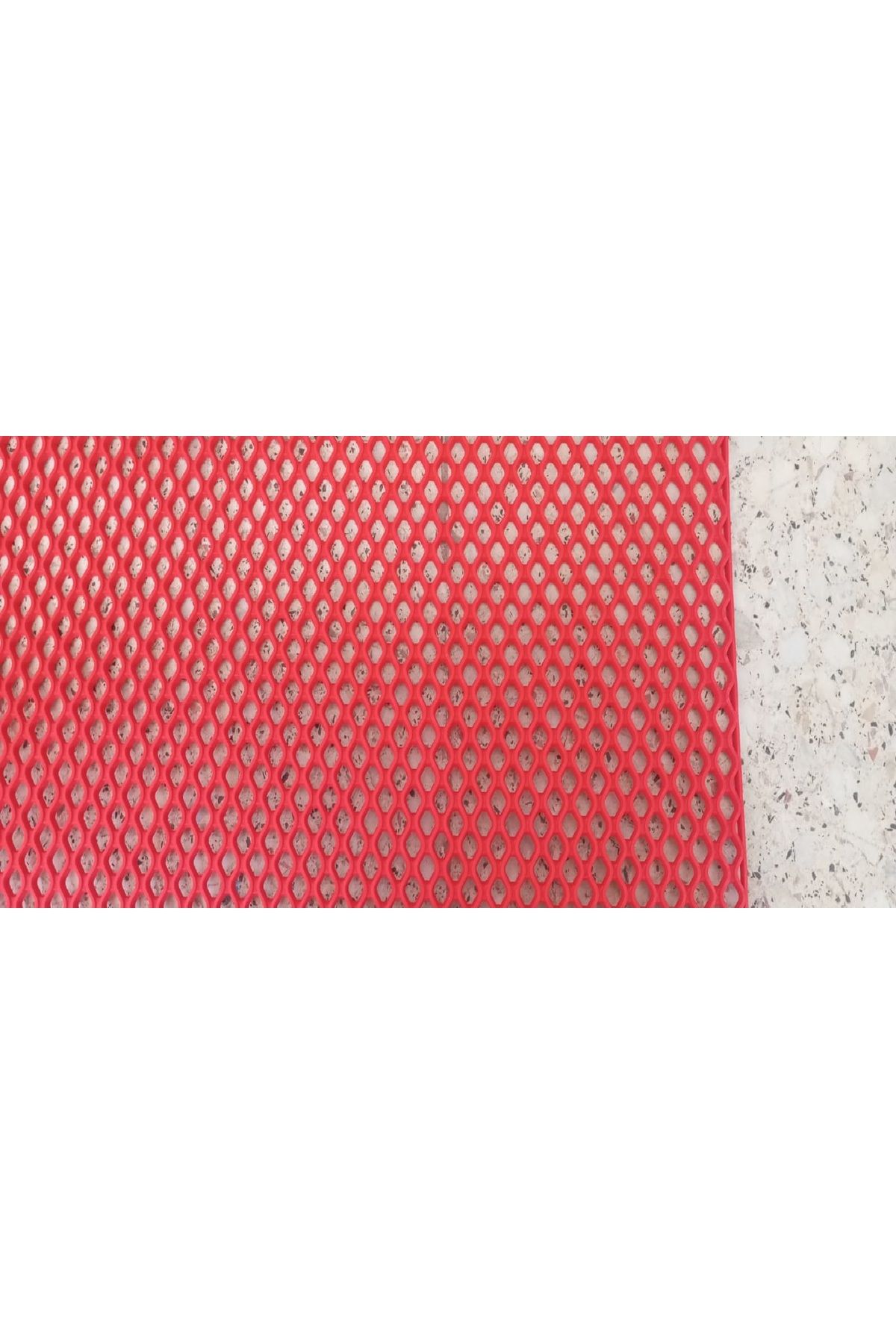 KADİRTARIM PVC PASPAS 120 X 700 CM KIRMIZI BANYO KAYMAZ YER ZEMİN MATI S-MAT ZİNCİR DESEN