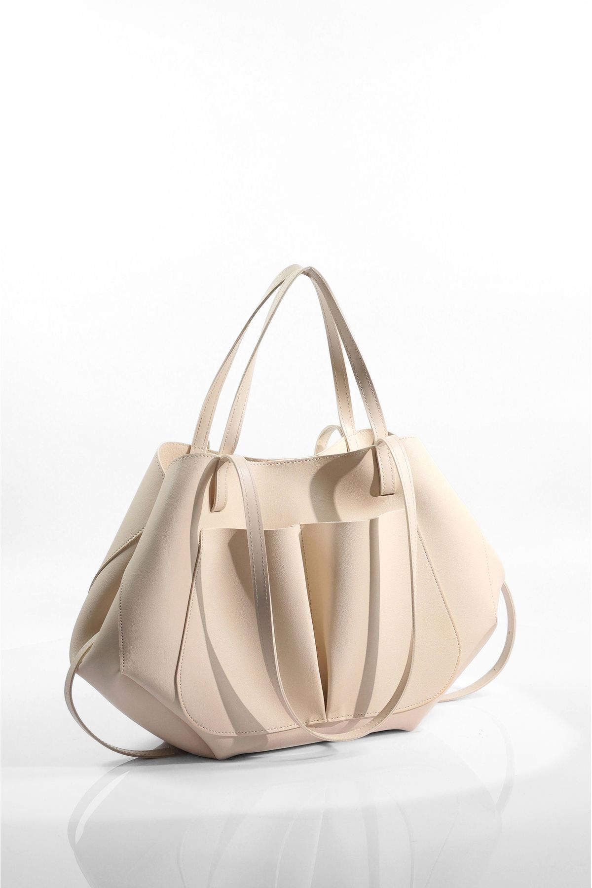 Rimense-Women's Cream Hand and Shoulder Bag 4