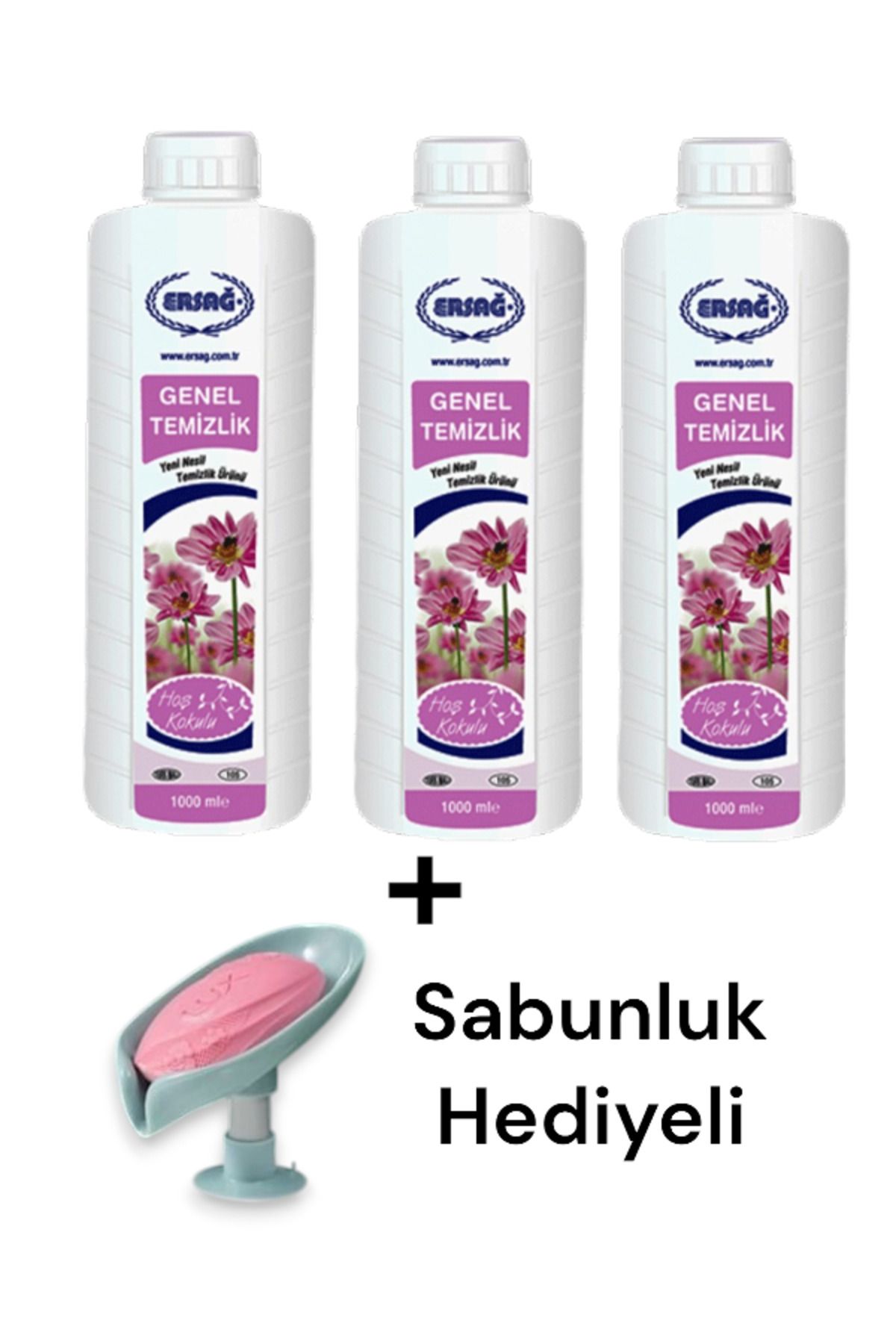 Ersağ Genel Temizlik (3 ADET) 1000 ML + Sabunluk  105-49