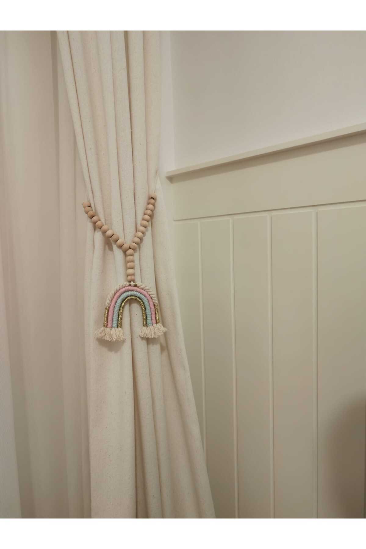 AFRALYAHOME Bebek Çocuk Odası Gökkuşağı Perde Aksesuarı Perde Bağlama Aksesuarı Perde Bağı fotoğrafı 2 (önizleme)