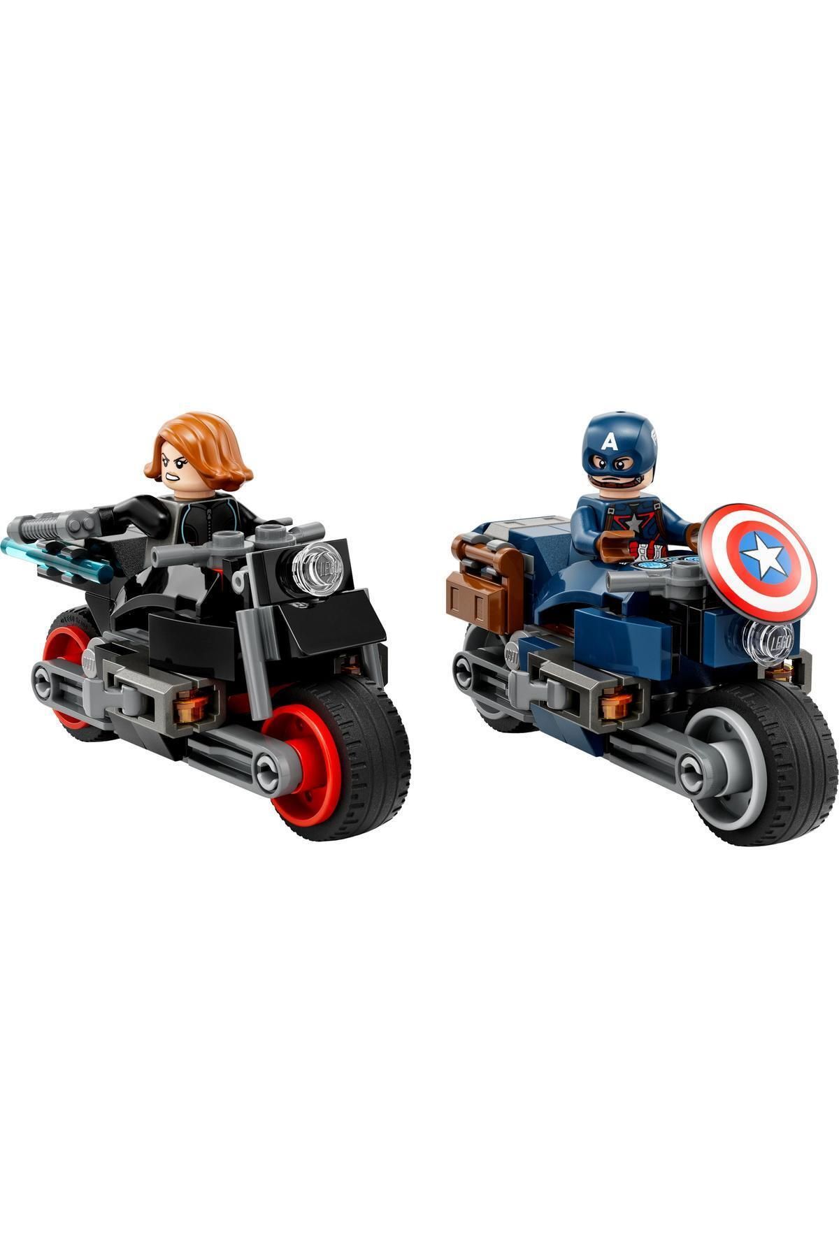 لگو مدل Marvel Black Widow و Kaptan Amerika مَوتُوسیکلت‌ها 76260: مناسب برای 6 سال به بالا (130 قطعه) LEGO